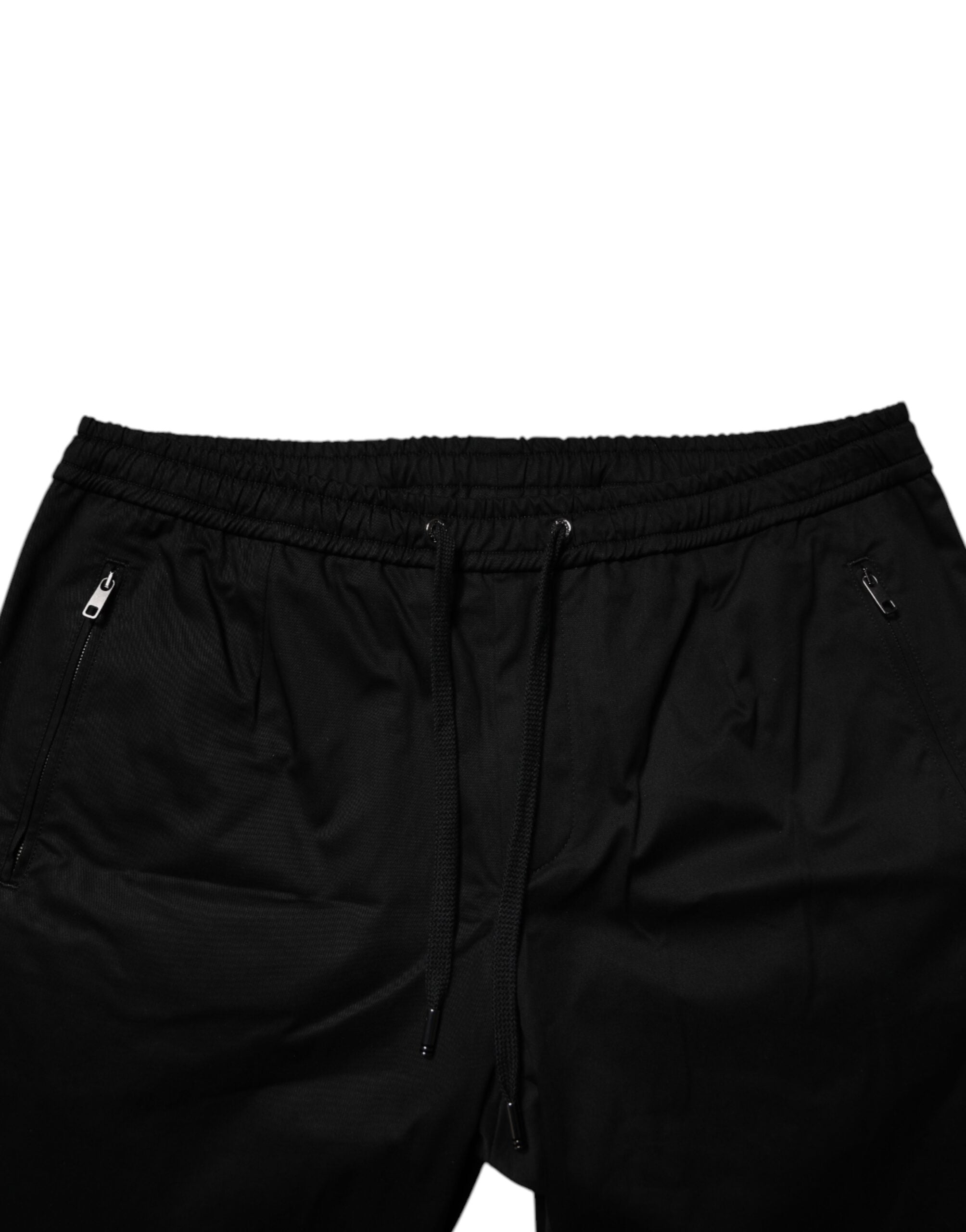 Dolce & Gabbana Black Cotton Stretch Jogger SweatMen's Men's Pants