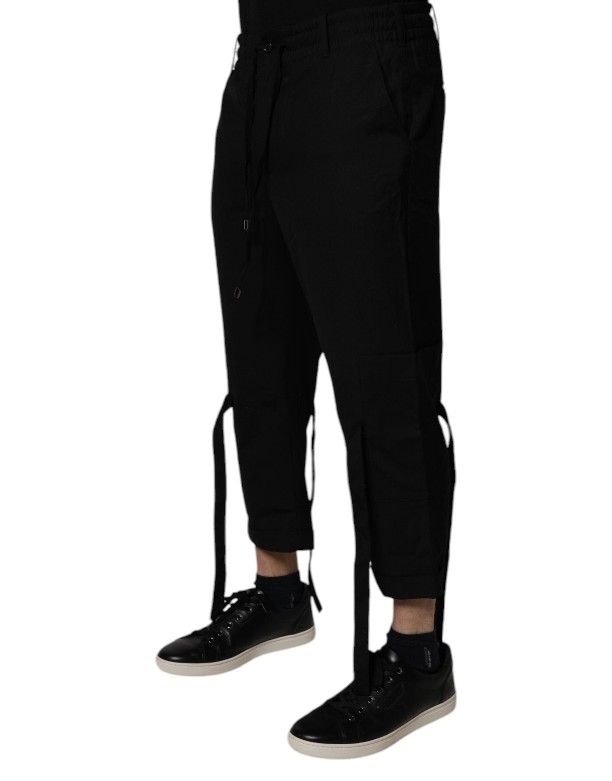 Dolce & Gabbana Black Polyester Men Cropped Men's Pants
