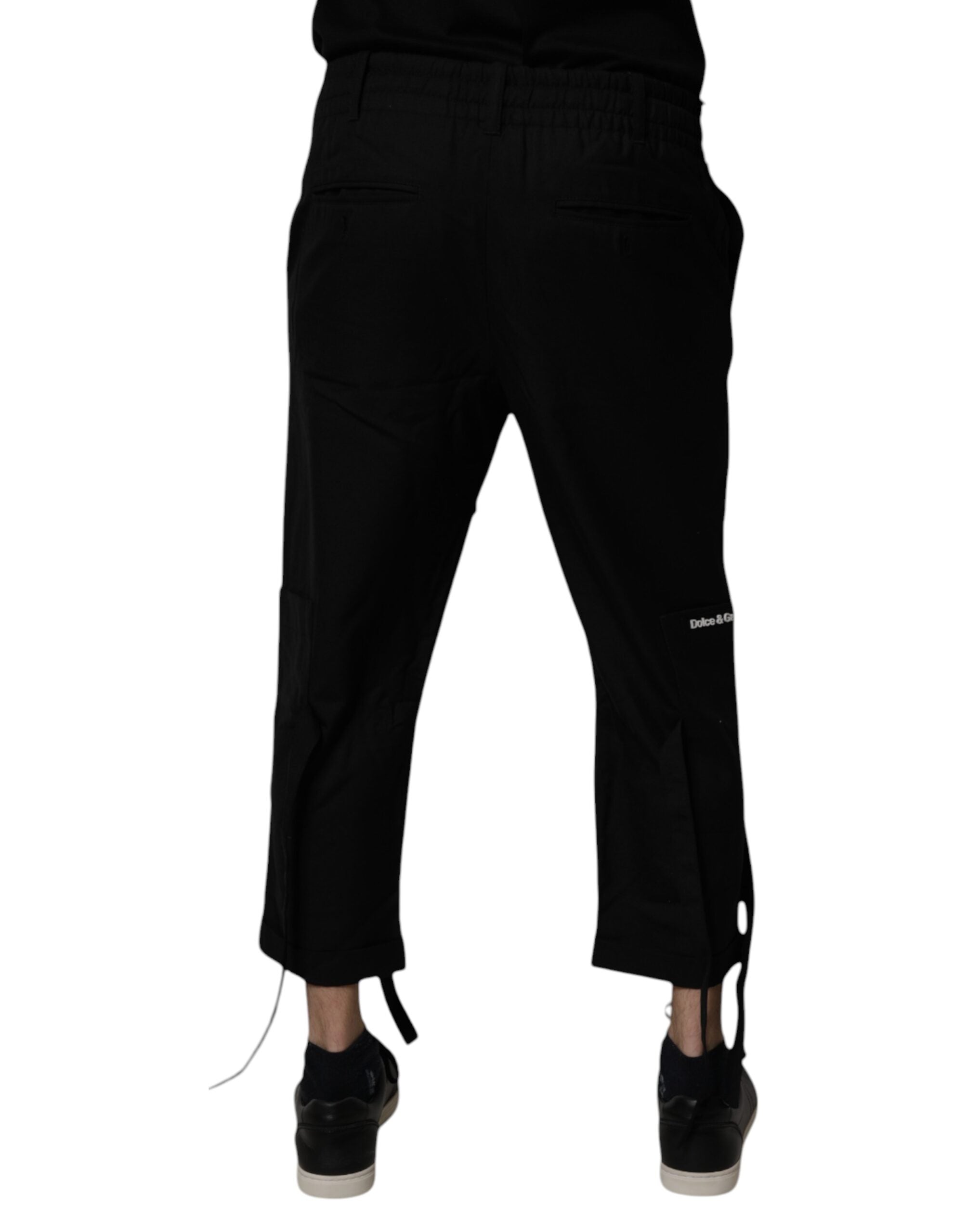 Dolce & Gabbana Black Polyester Men Cropped Men's Pants