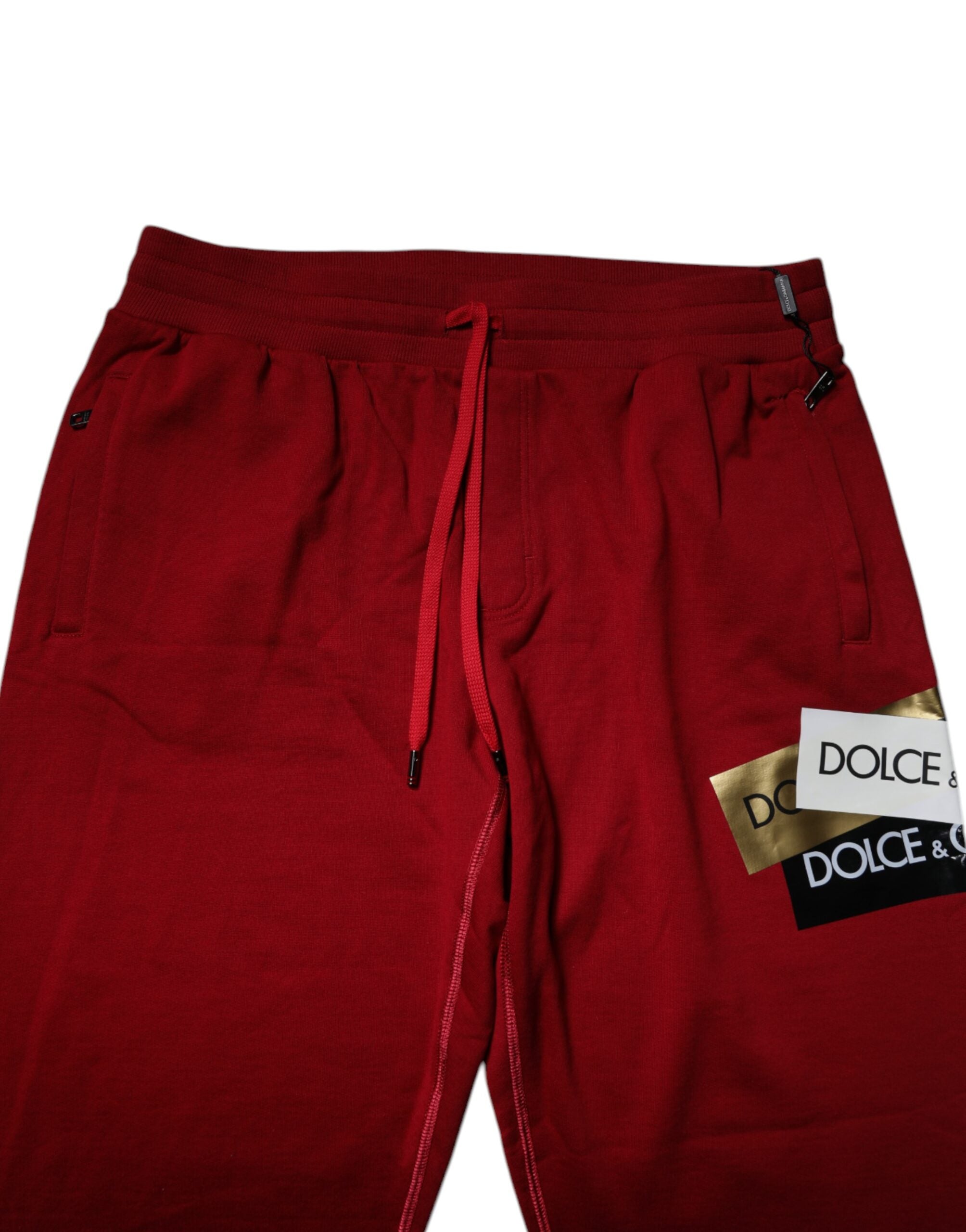 Dolce & Gabbana Black Bandana Cotton Jogger Men's Pants
