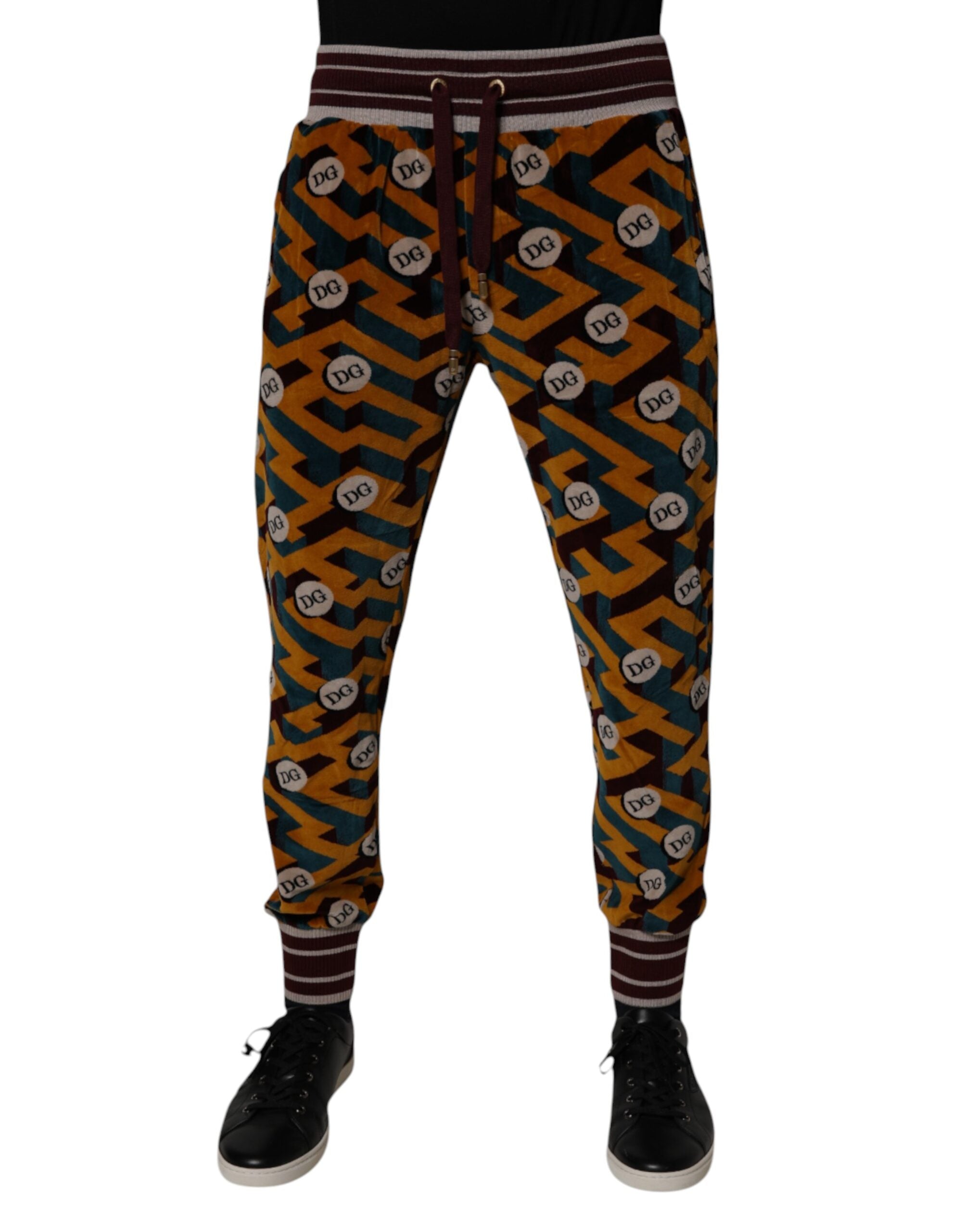 Dolce & Gabbana Multicolor Logo Monogram Jogger SweatMen's Men's Pants