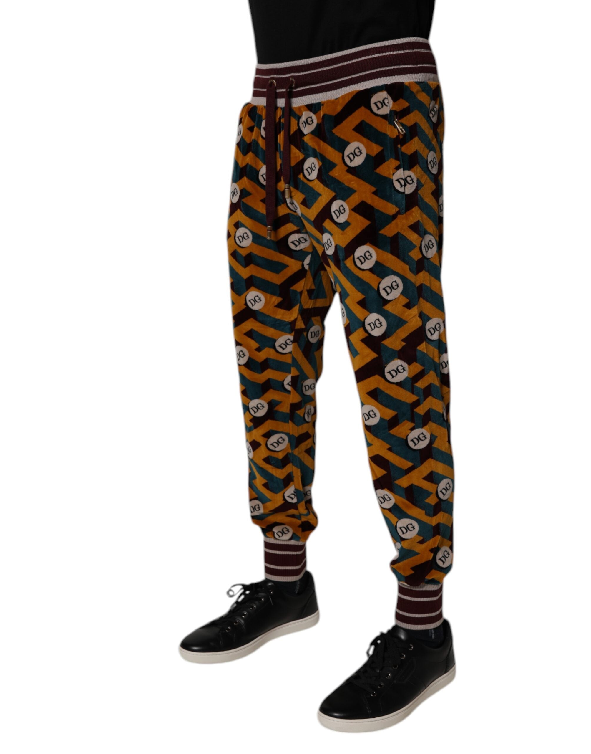 Dolce & Gabbana Multicolor Logo Monogram Jogger SweatMen's Men's Pants