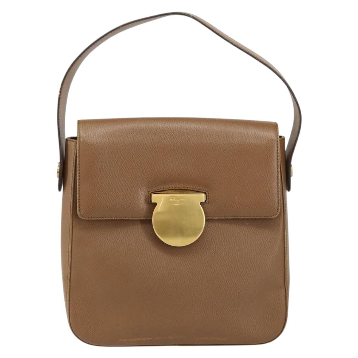 Salvatore Ferragamo Vintage Leather Brown Leather Handbag (Pre-Owned)