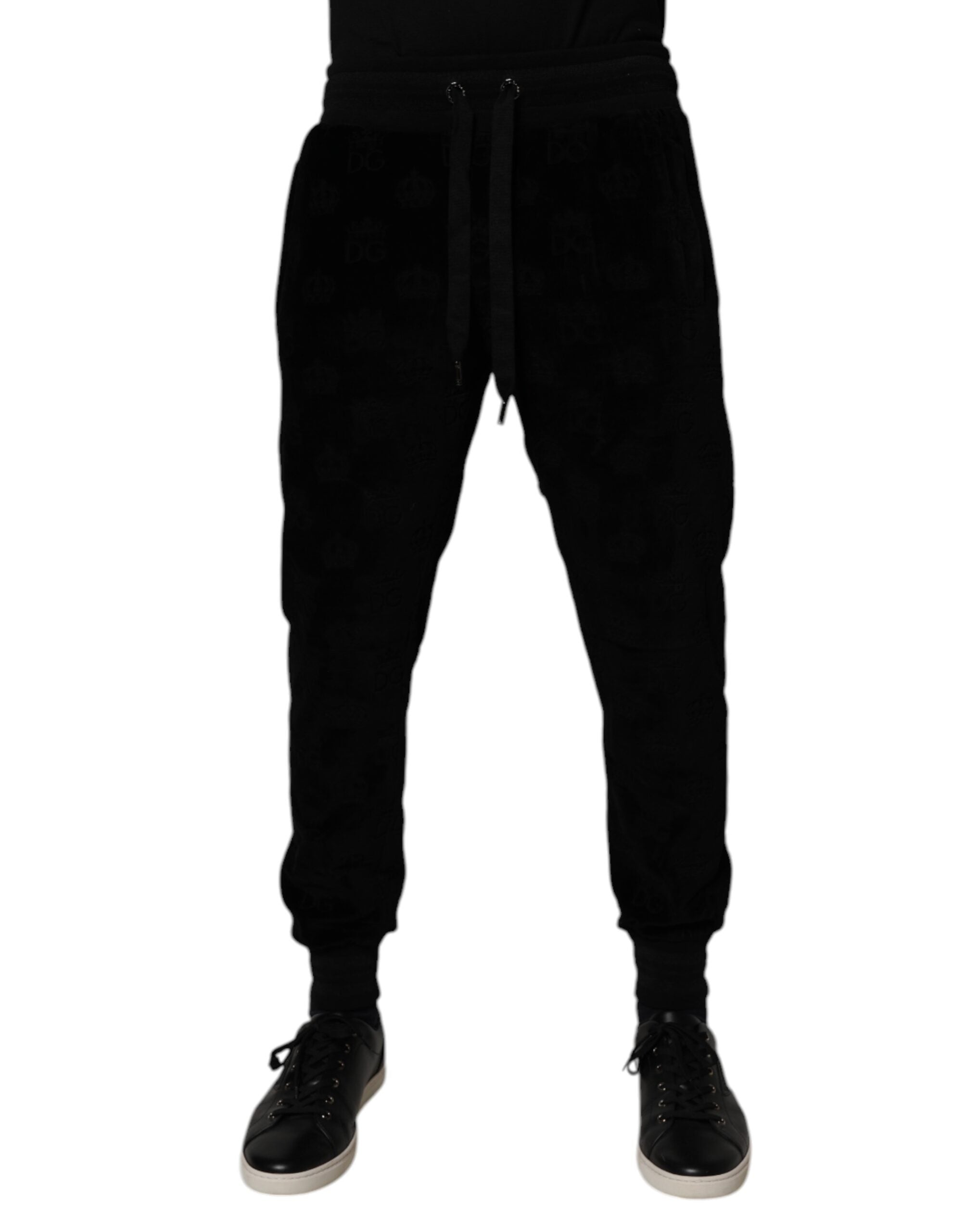 Dolce & Gabbana Black Cotton Jogger Men SweatMen's Men's Pants