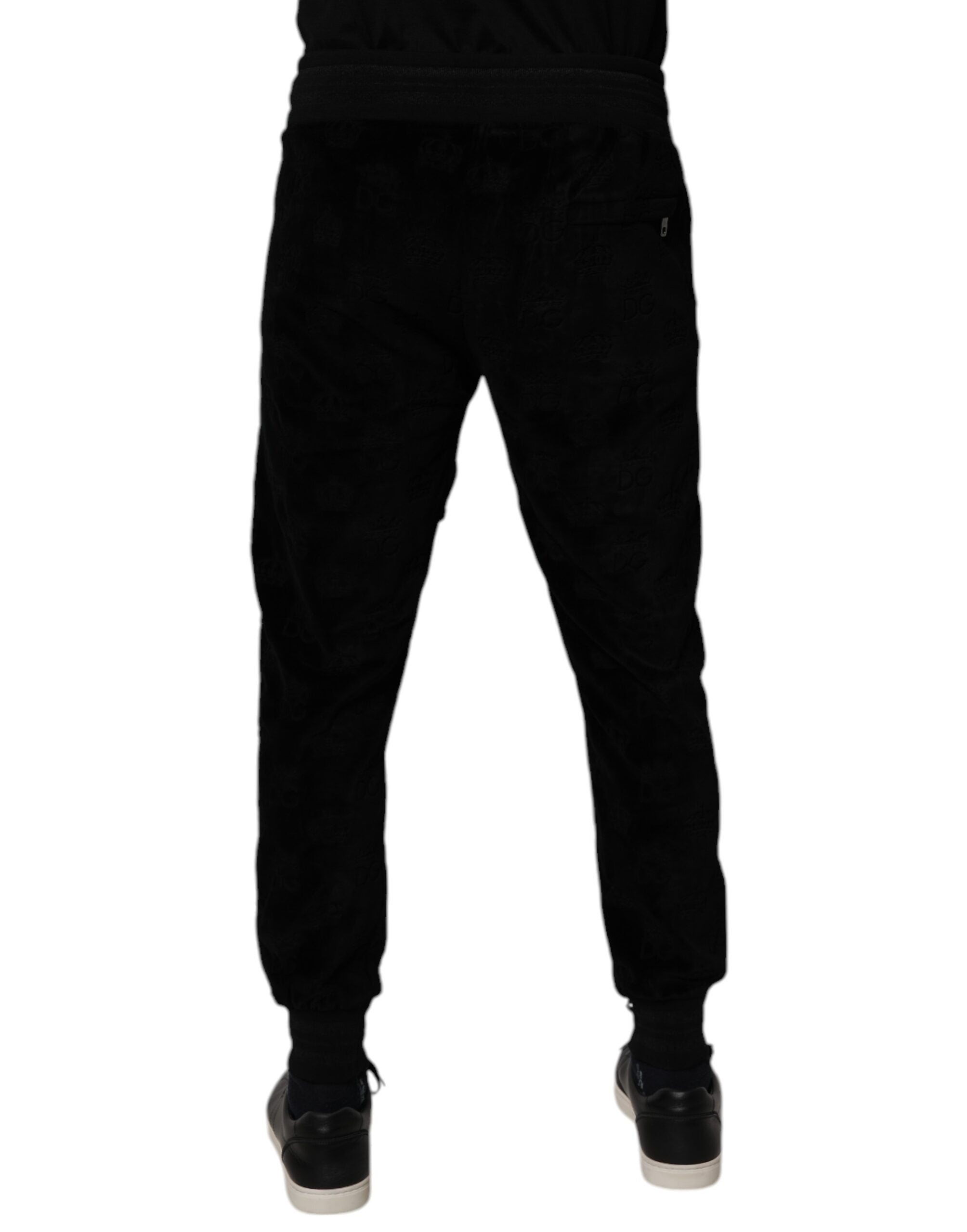 Dolce & Gabbana Black Cotton Jogger Men SweatMen's Men's Pants