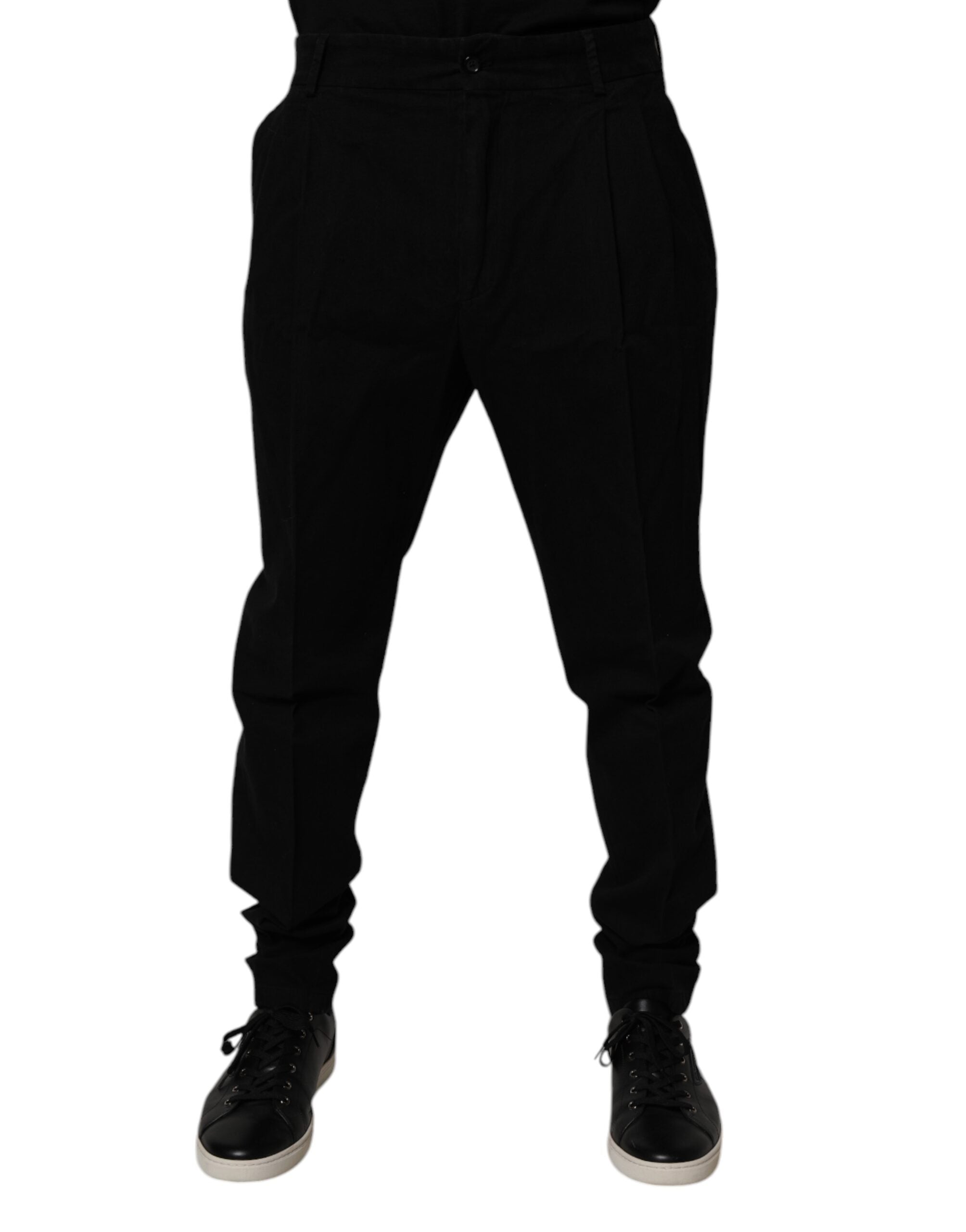 Dolce & Gabbana Black Cotton Stretch Skinny Men's Pants