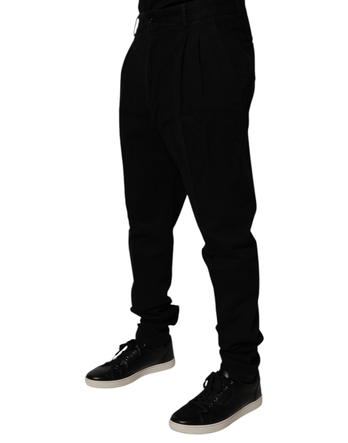 Dolce & Gabbana Black Cotton Stretch Skinny Men's Pants