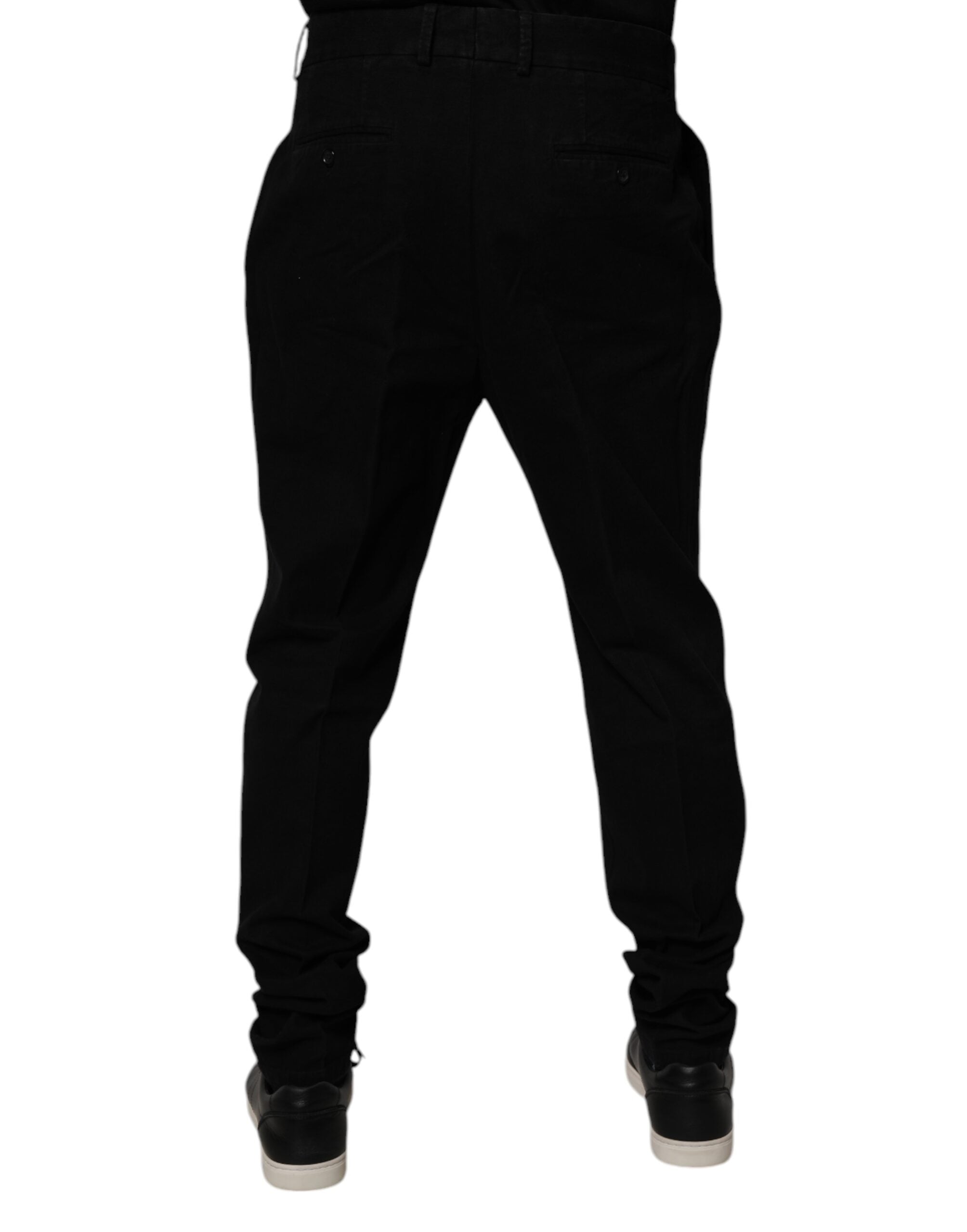 Dolce & Gabbana Black Cotton Stretch Skinny Men's Pants