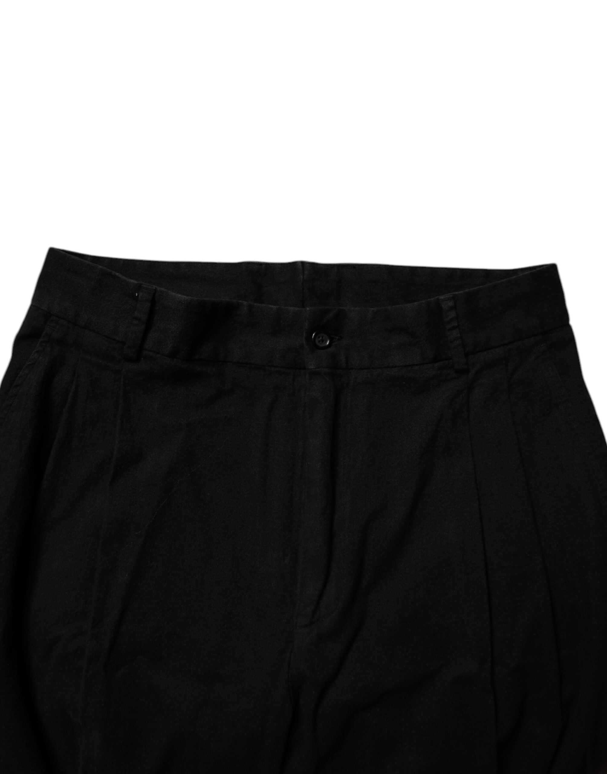 Dolce & Gabbana Black Cotton Stretch Skinny Men's Pants