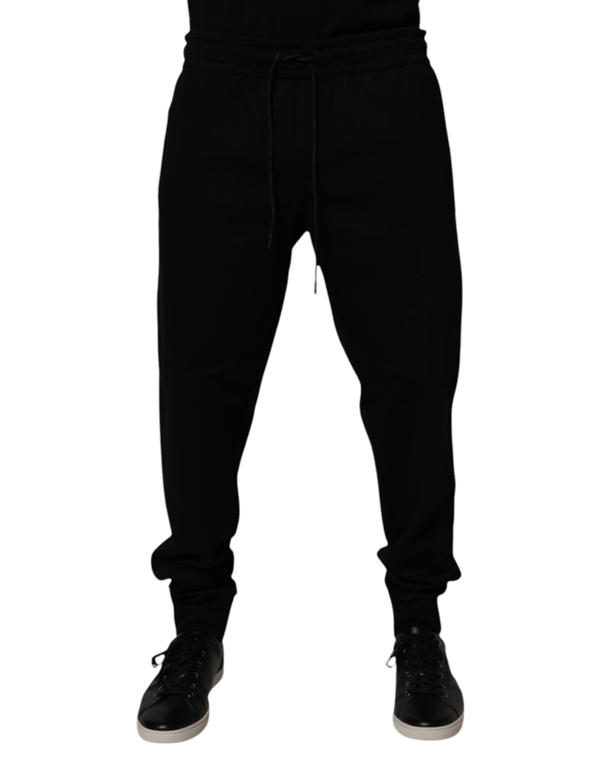 Dolce & Gabbana Black Cotton Blend Jogger SweatMen's Men's Pants