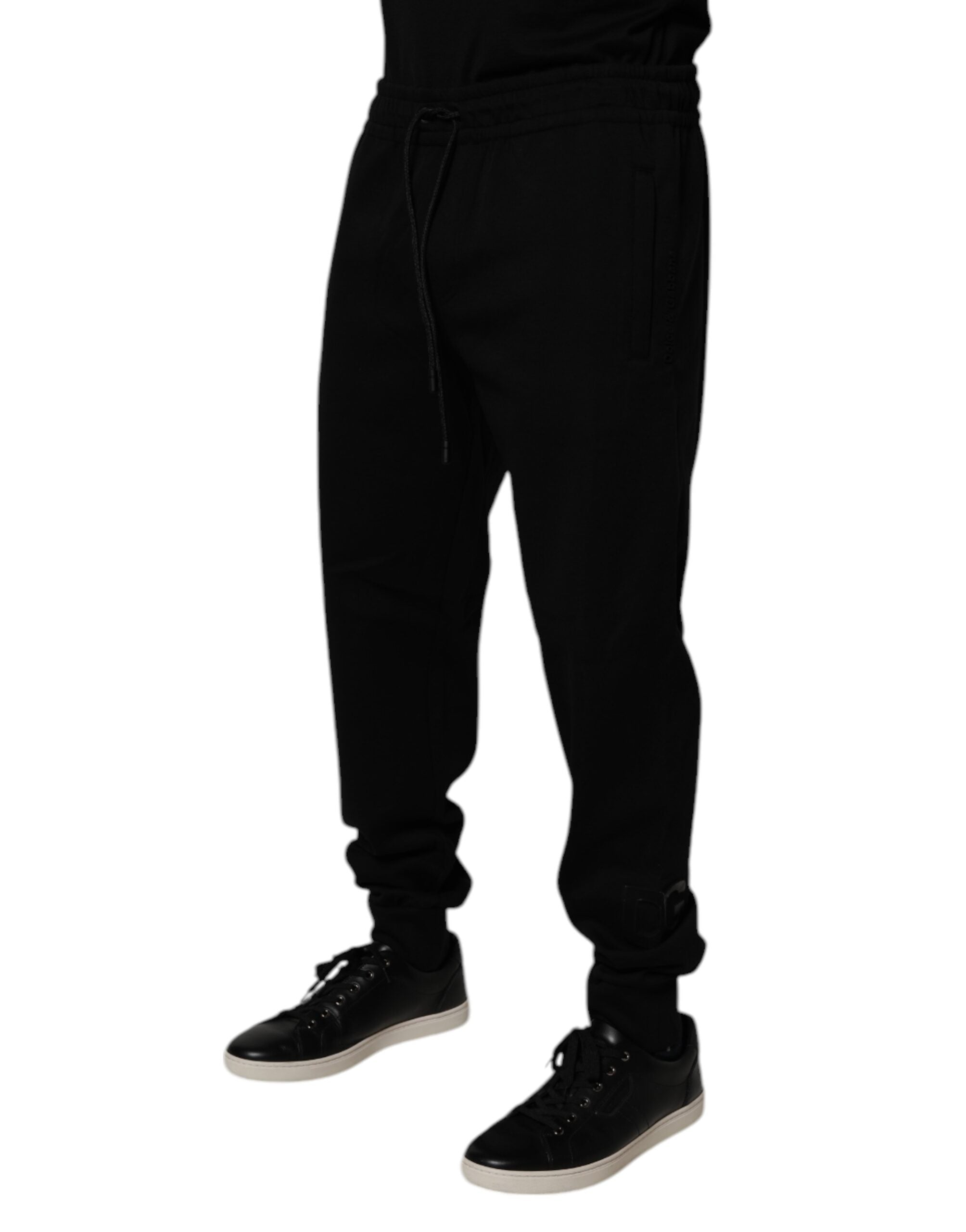 Dolce & Gabbana Black Cotton Blend Jogger SweatMen's Men's Pants