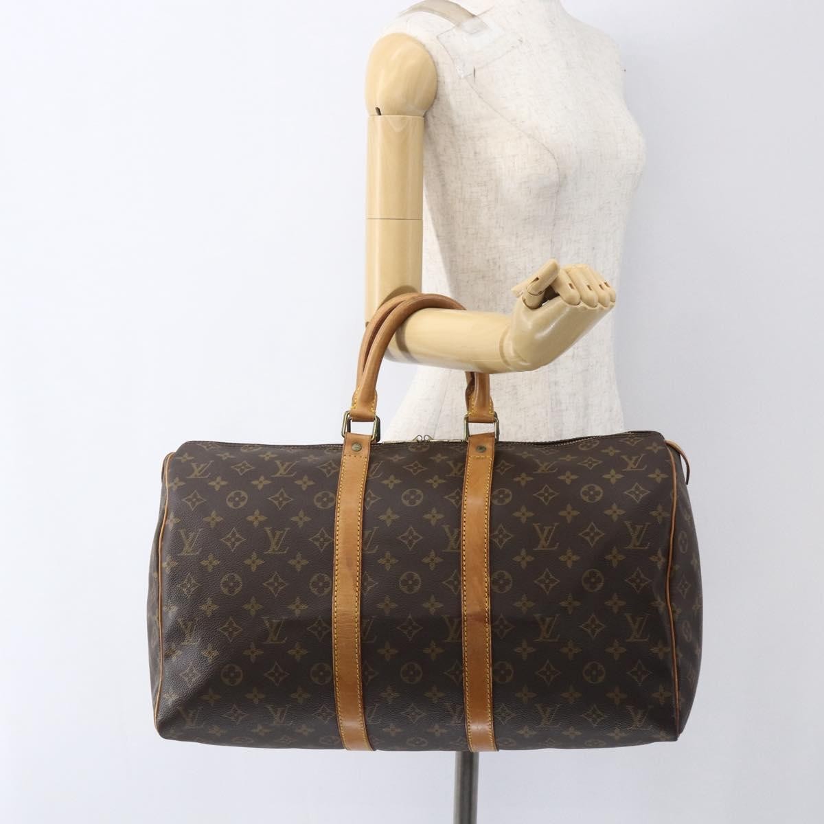 Louis Vuitton Keepall Monogram Canvas Brown Canvas Travel Bag Bag (Pre-Owned)