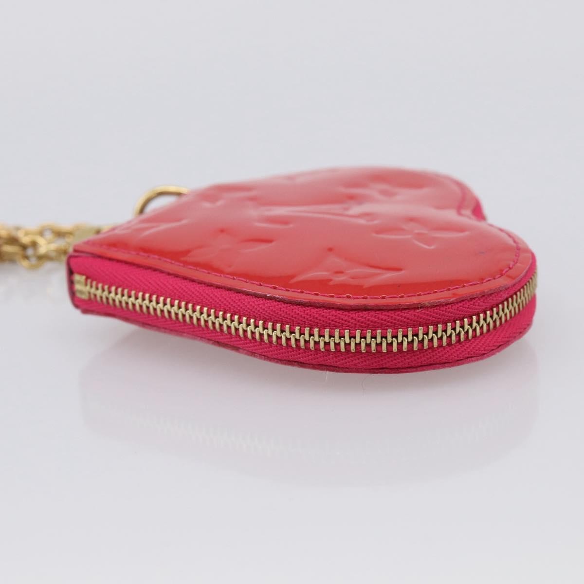 Louis Vuitton Heart Coin Purse Monogram Vernis Pink Patent_Leather Clutche & Pouche Bag (Pre-Owned)
