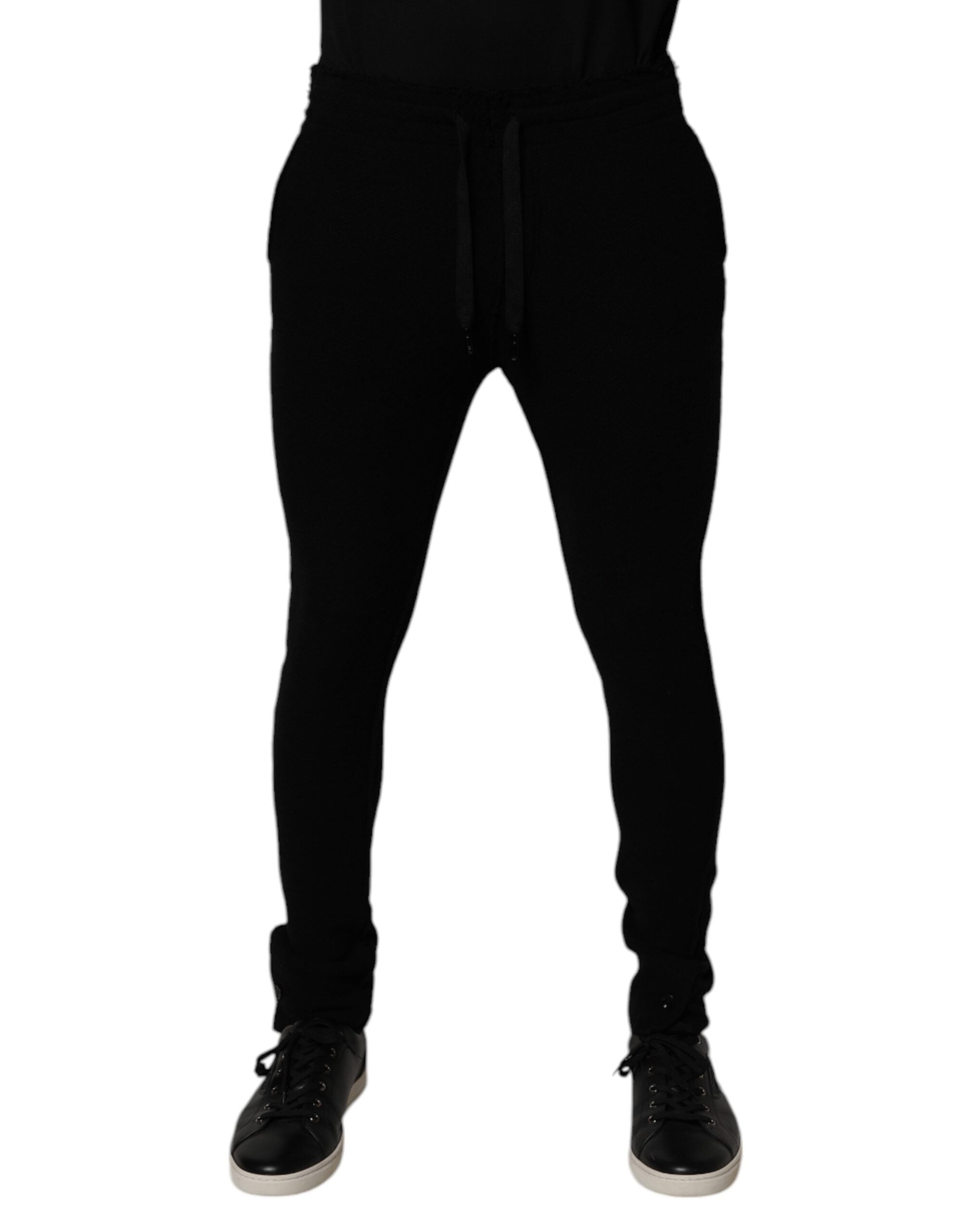Dolce & Gabbana Black Cashmere Jogger Men SweatMen's Men's Pants