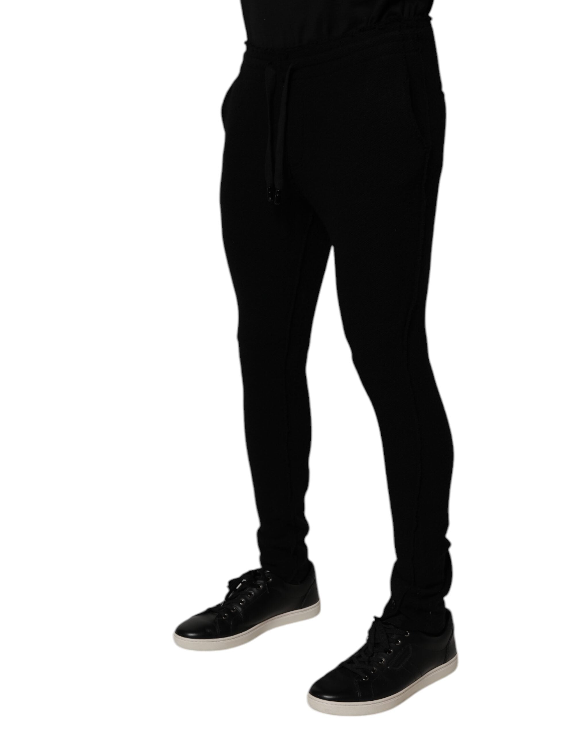 Dolce & Gabbana Black Cashmere Jogger Men SweatMen's Men's Pants