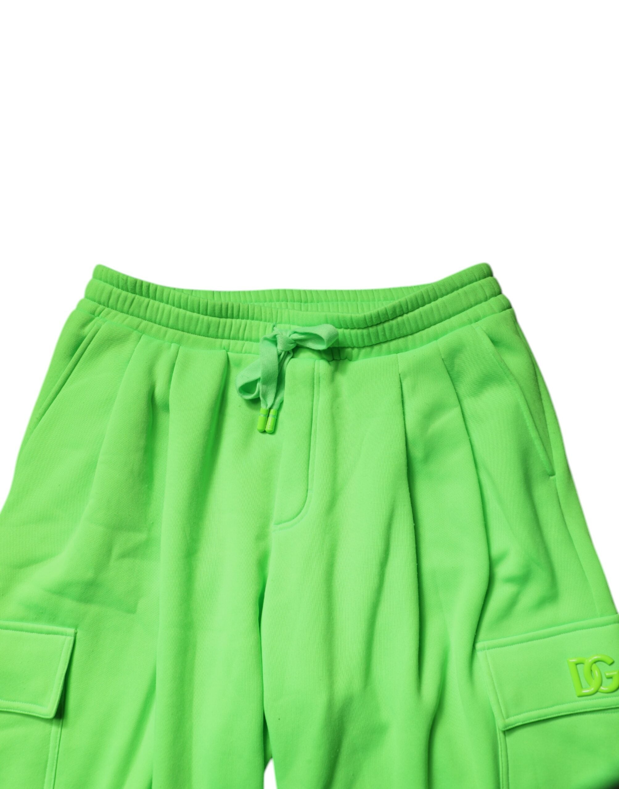 Dolce & Gabbana Neon Green Cargo Jogger Men SweatMen's Men's Pants (Pre-Owned)