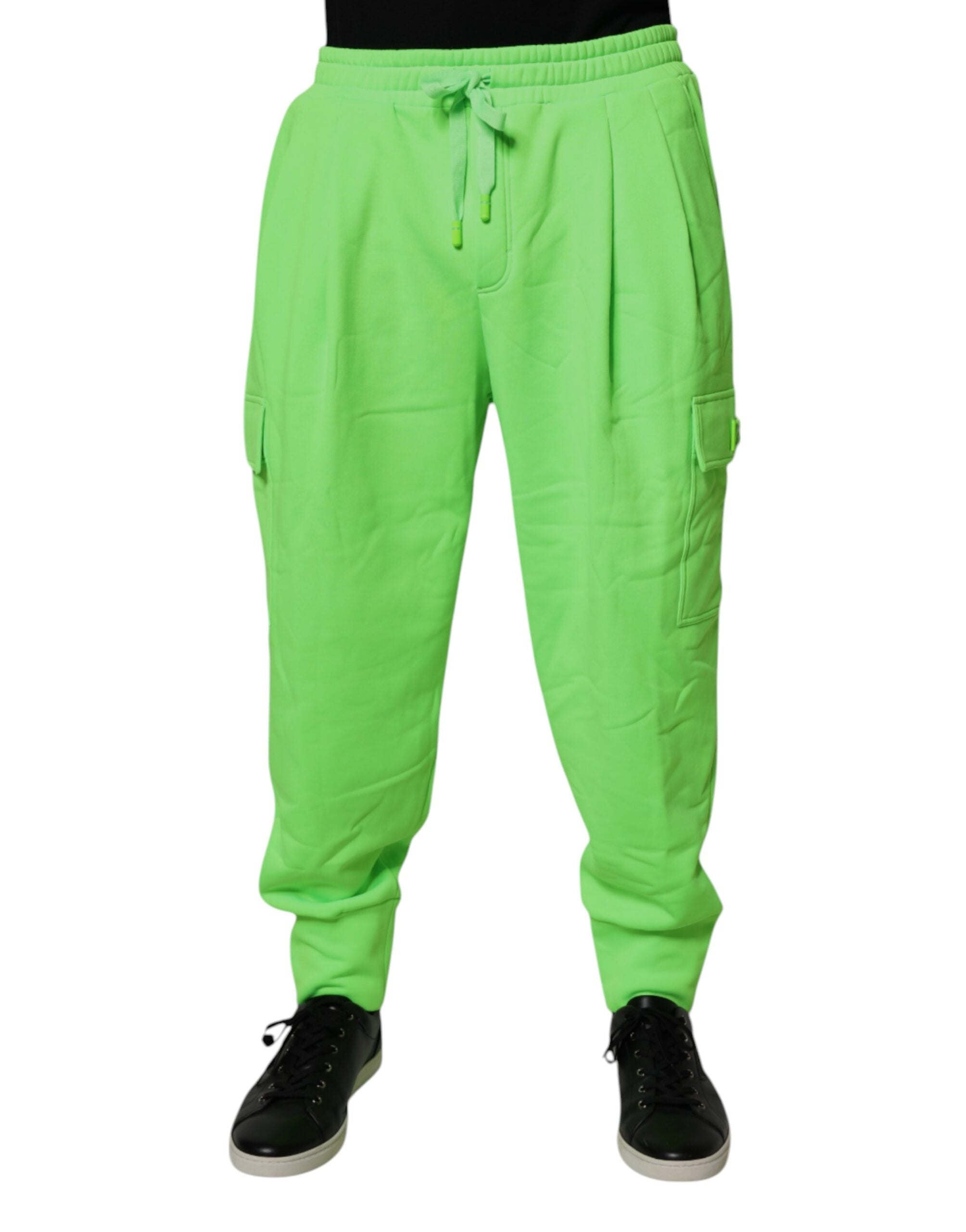 Dolce & Gabbana Neon Green Cargo Jogger Men SweatMen's Men's Pants