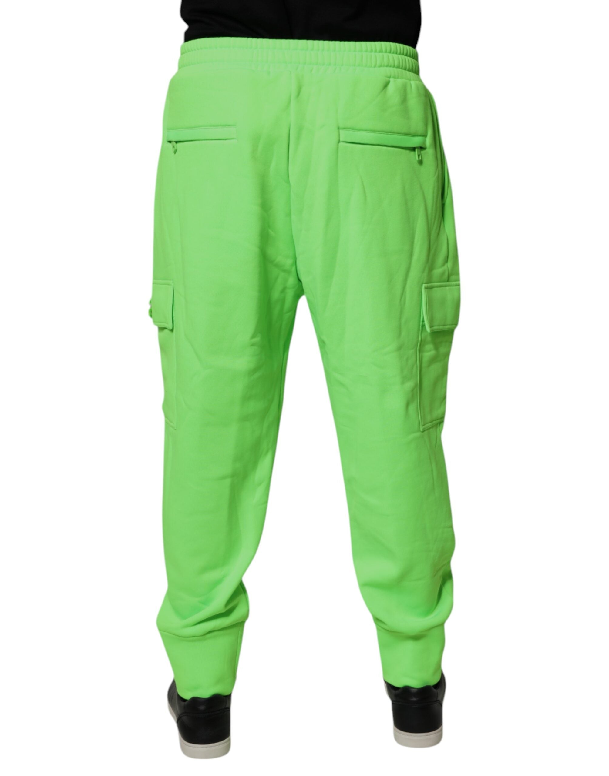 Dolce & Gabbana Neon Green Cargo Jogger Men SweatMen's Men's Pants