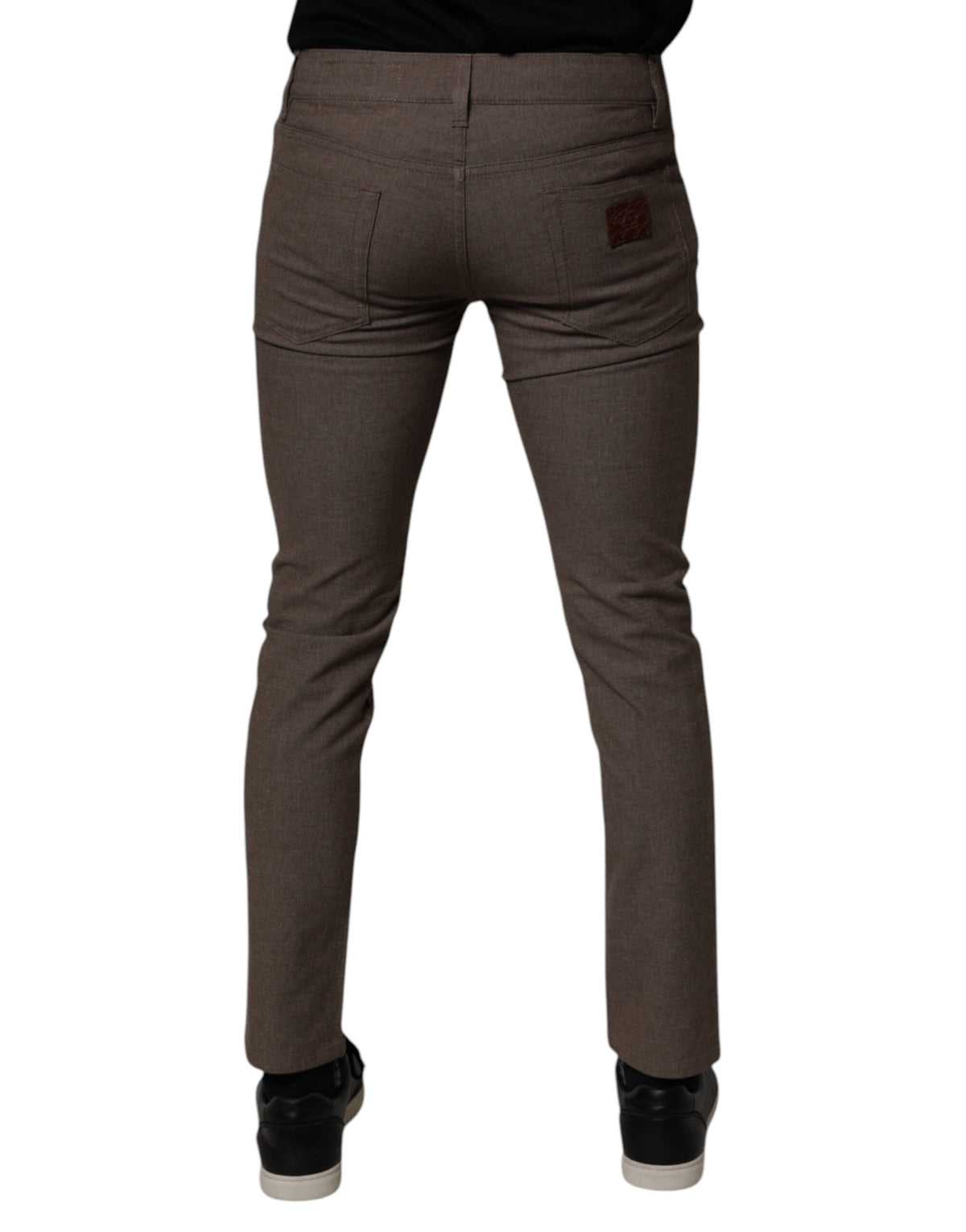Dolce & Gabbana Brown Cotton Stretch Chino Men's Pants