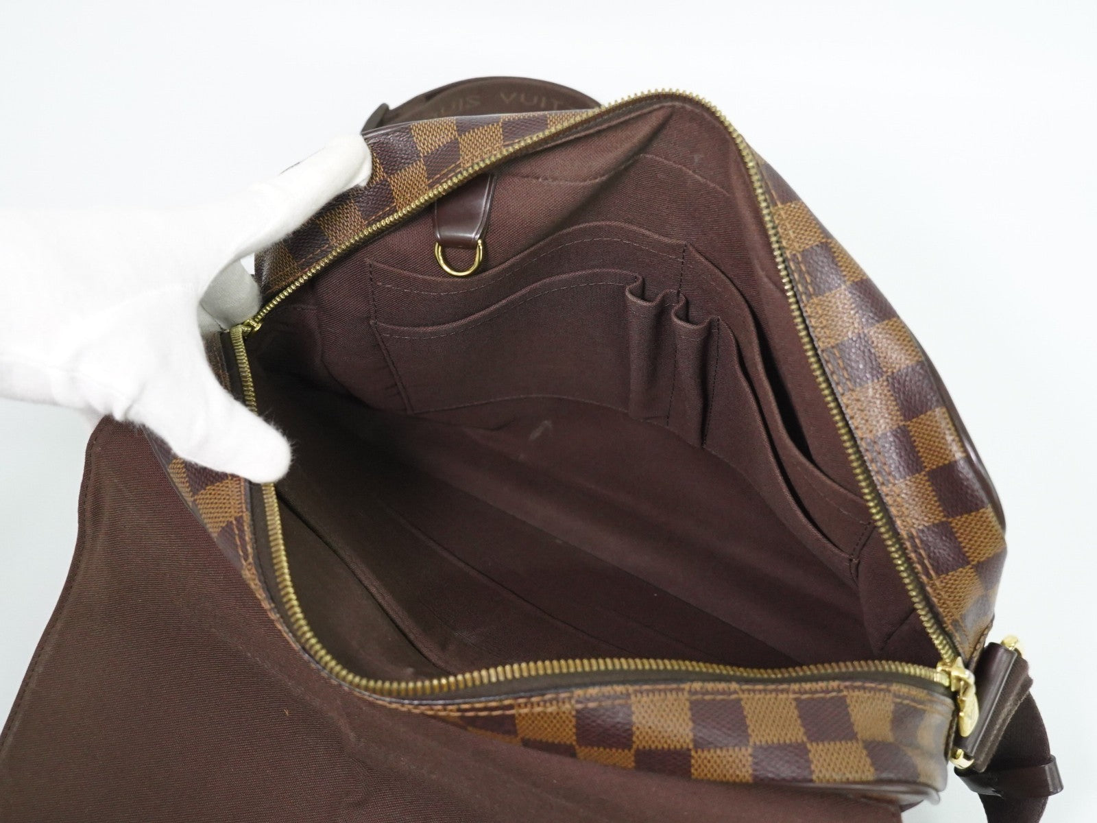 Louis Vuitton Shelton Messenger Damier Ebene Brown Canvas Shoulder Bag Bag (Pre-Owned)