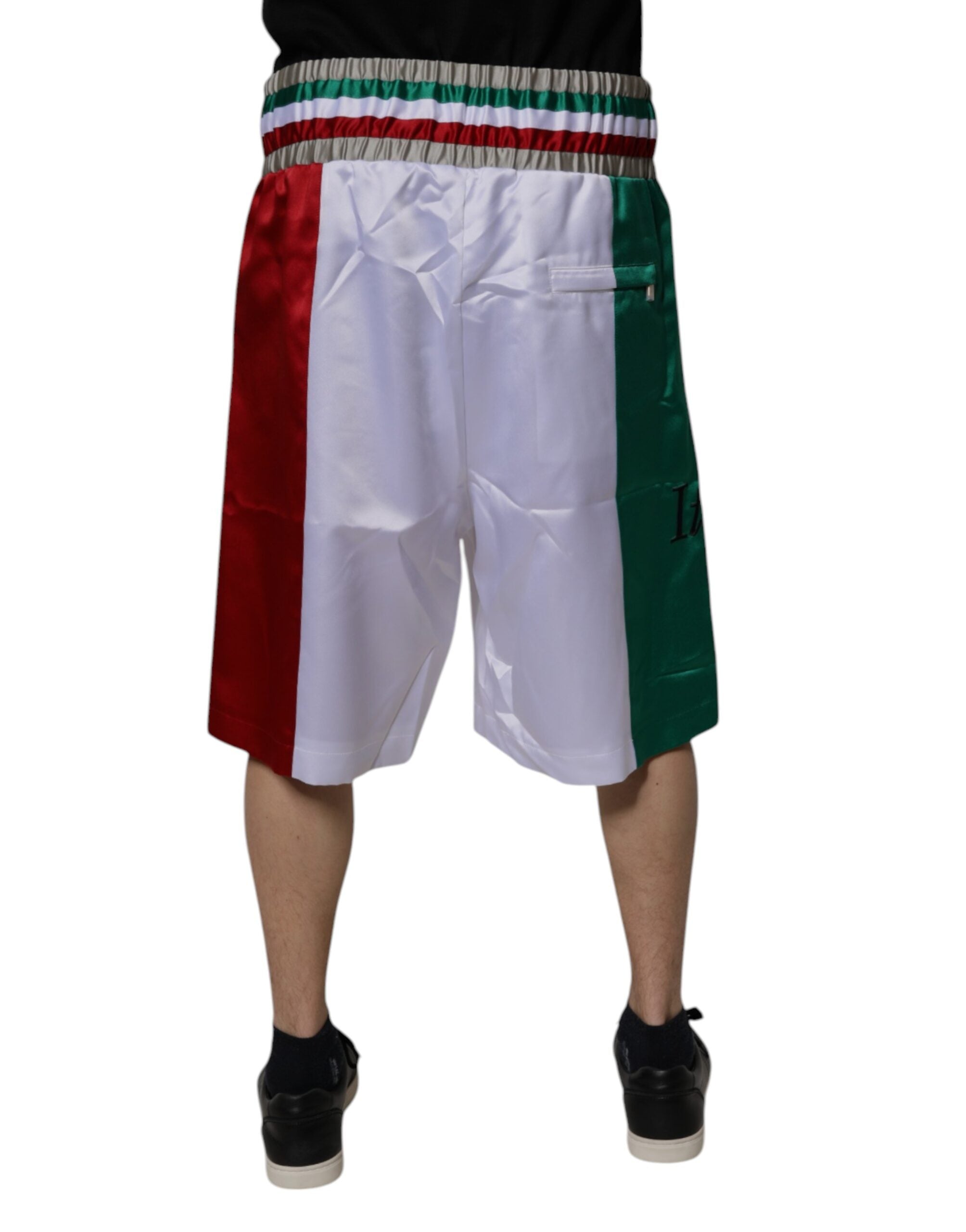 Dolce & Gabbana Multicolor Italia Polyester Bermuda Men's Shorts