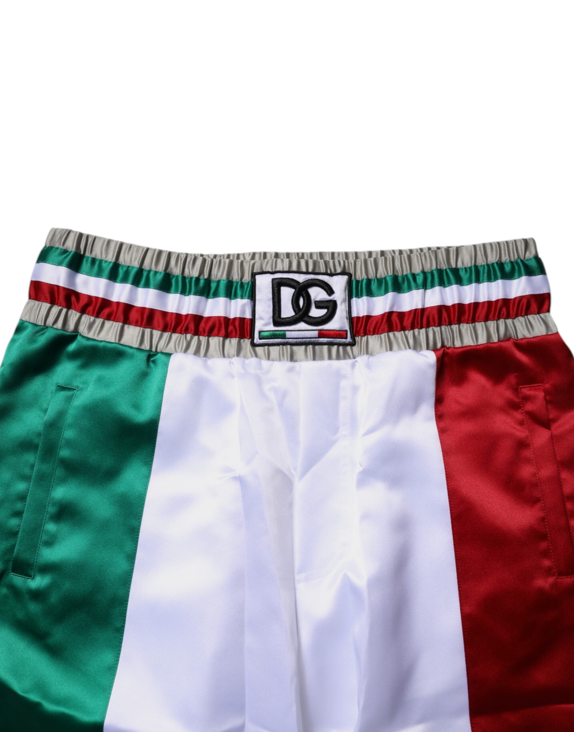 Dolce & Gabbana Multicolor Italia Polyester Bermuda Men's Shorts