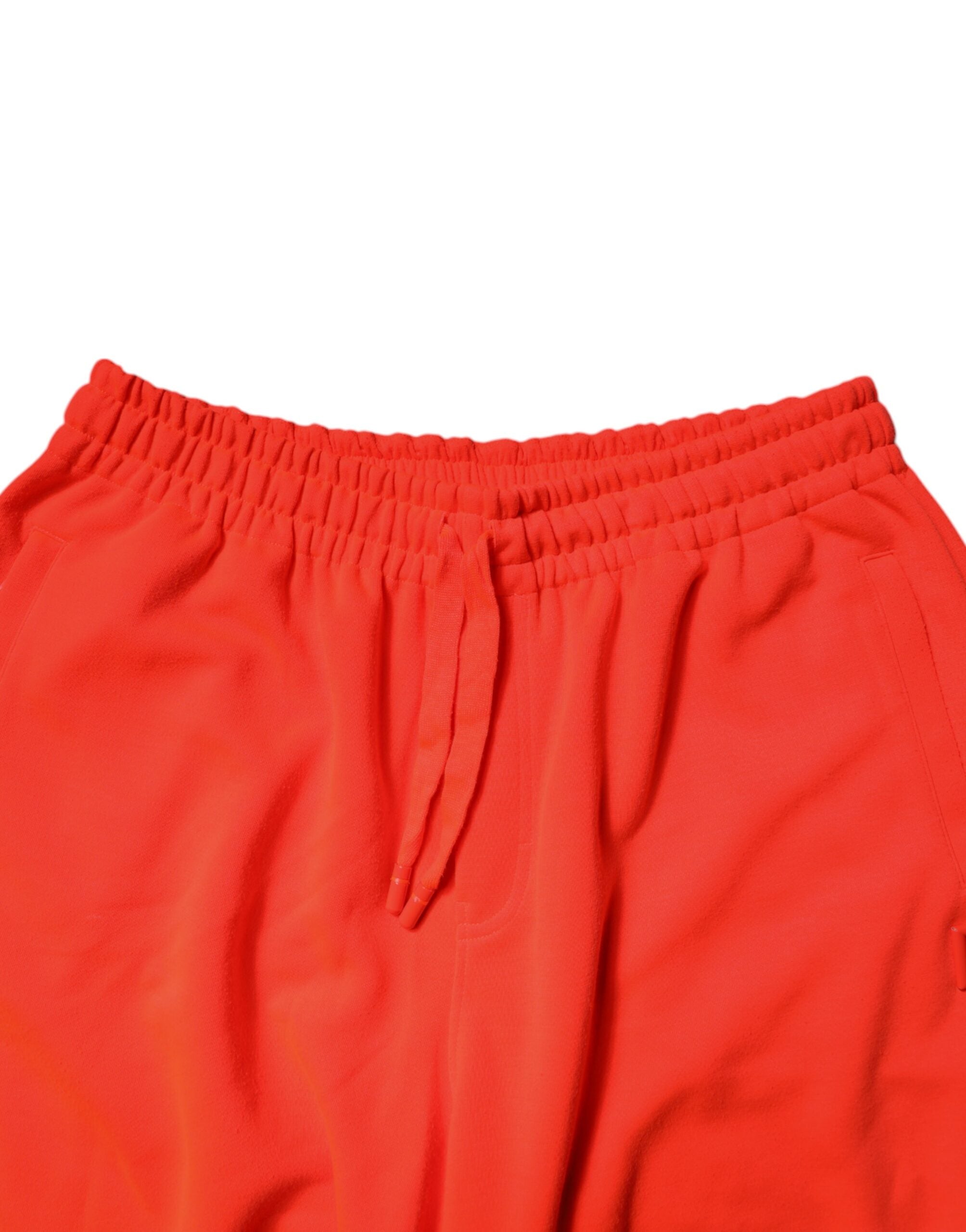 Dolce & Gabbana Red Polyester Mid Waist Men Bermuda Men's Shorts (Pre-Owned)