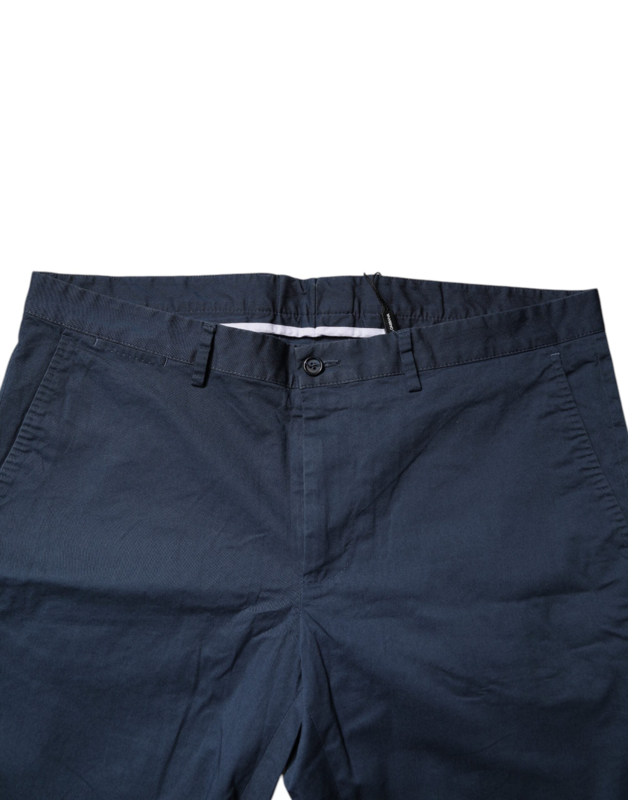 Dolce & Gabbana Blue Cotton Mid Waist Men Bermuda Men's Shorts