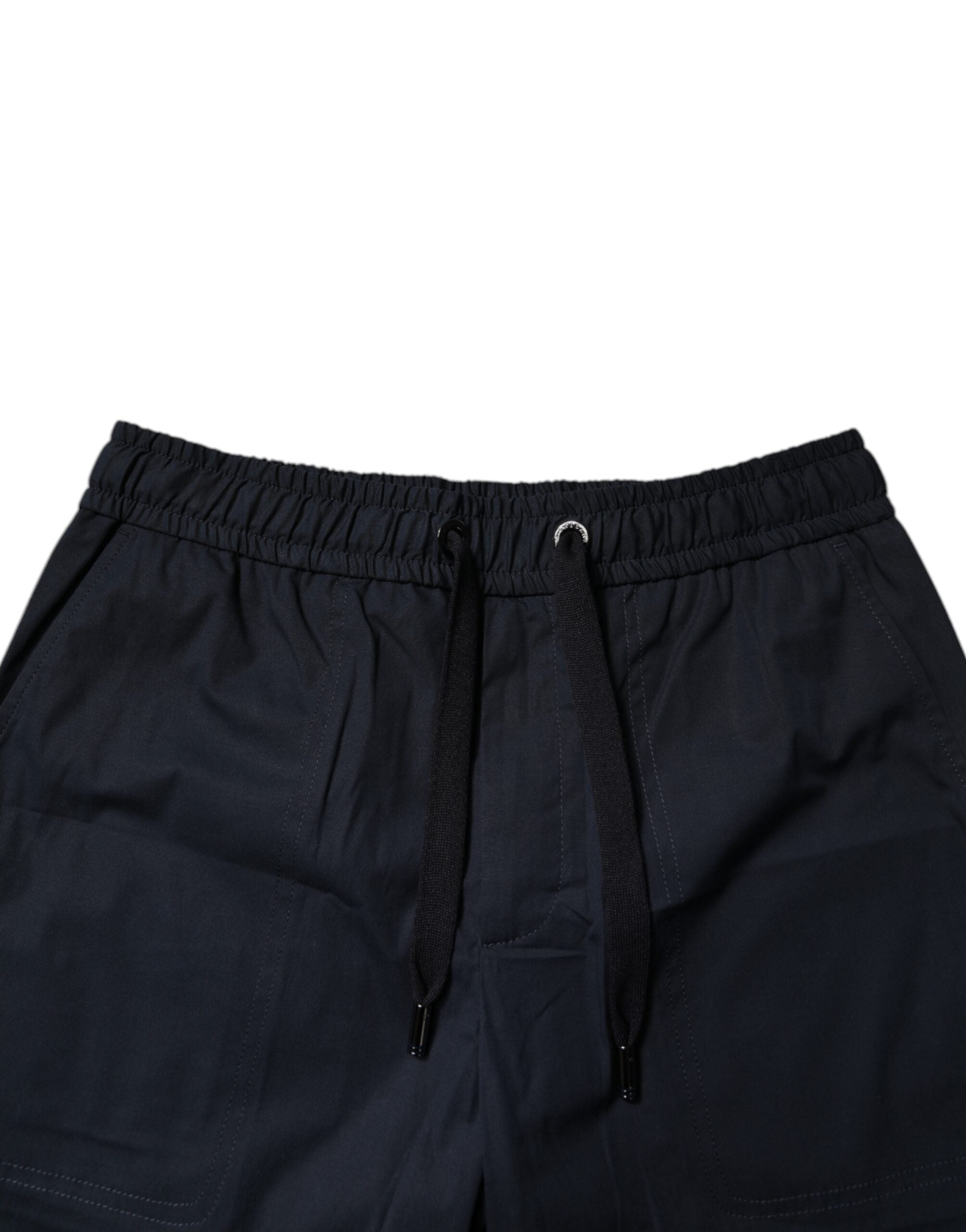 Dolce & Gabbana Dark Blue Cotton Bermuda SweatMen's Men's Shorts