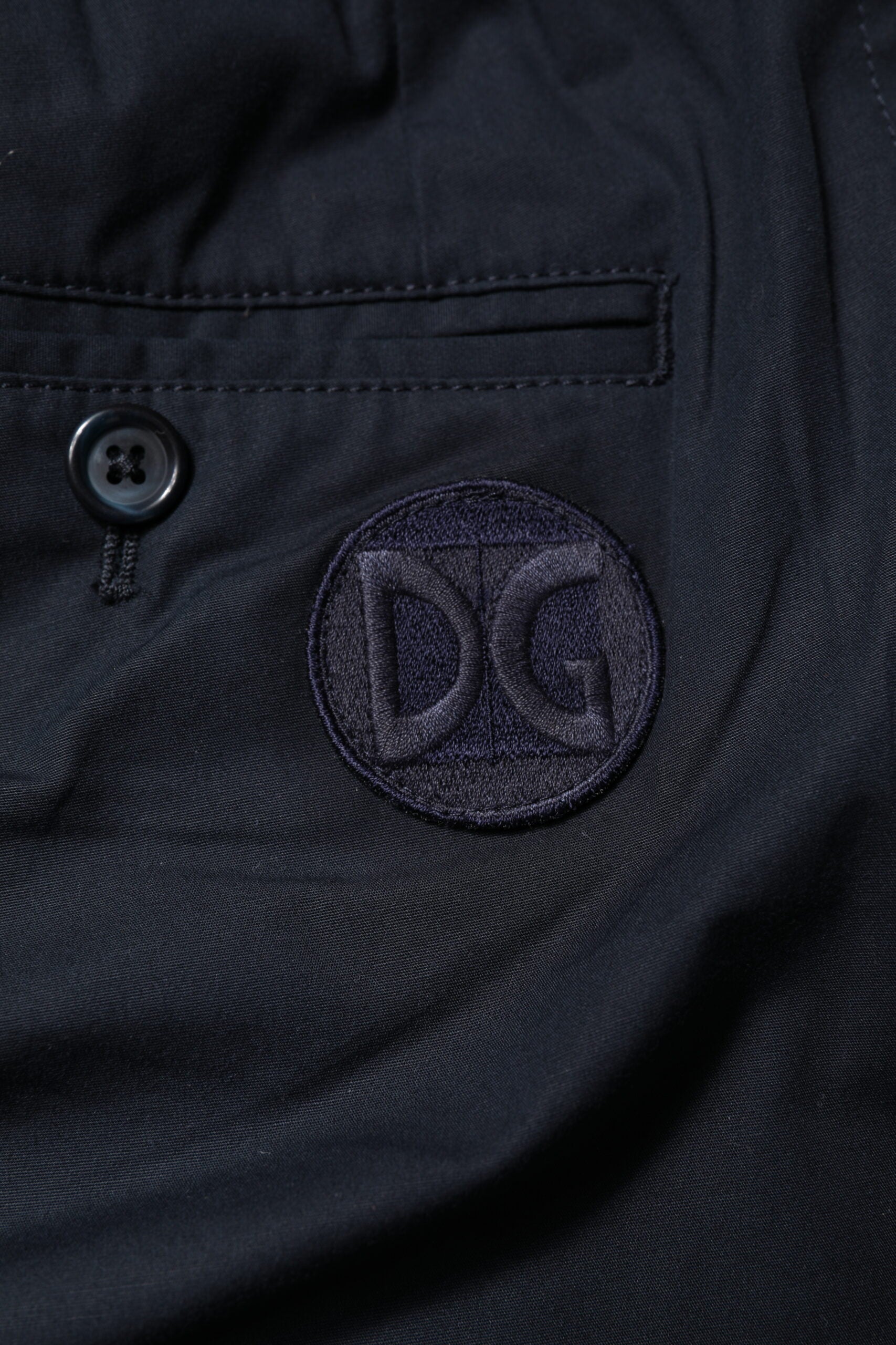 Dolce & Gabbana Dark Blue Cotton Bermuda SweatMen's Men's Shorts