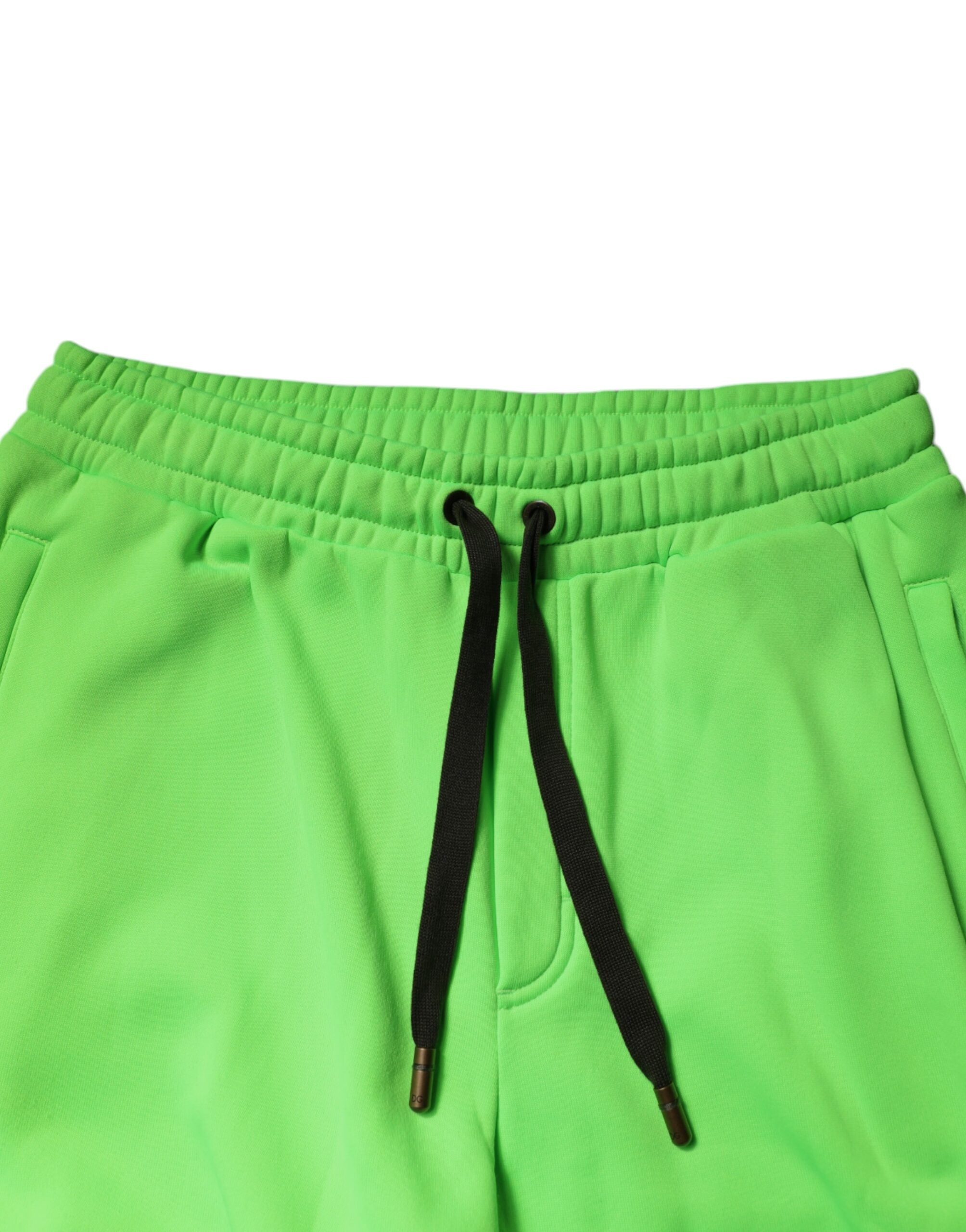 Dolce & Gabbana Green Patchwork Cargo Bermuda Men's Shorts (Pre-Owned)