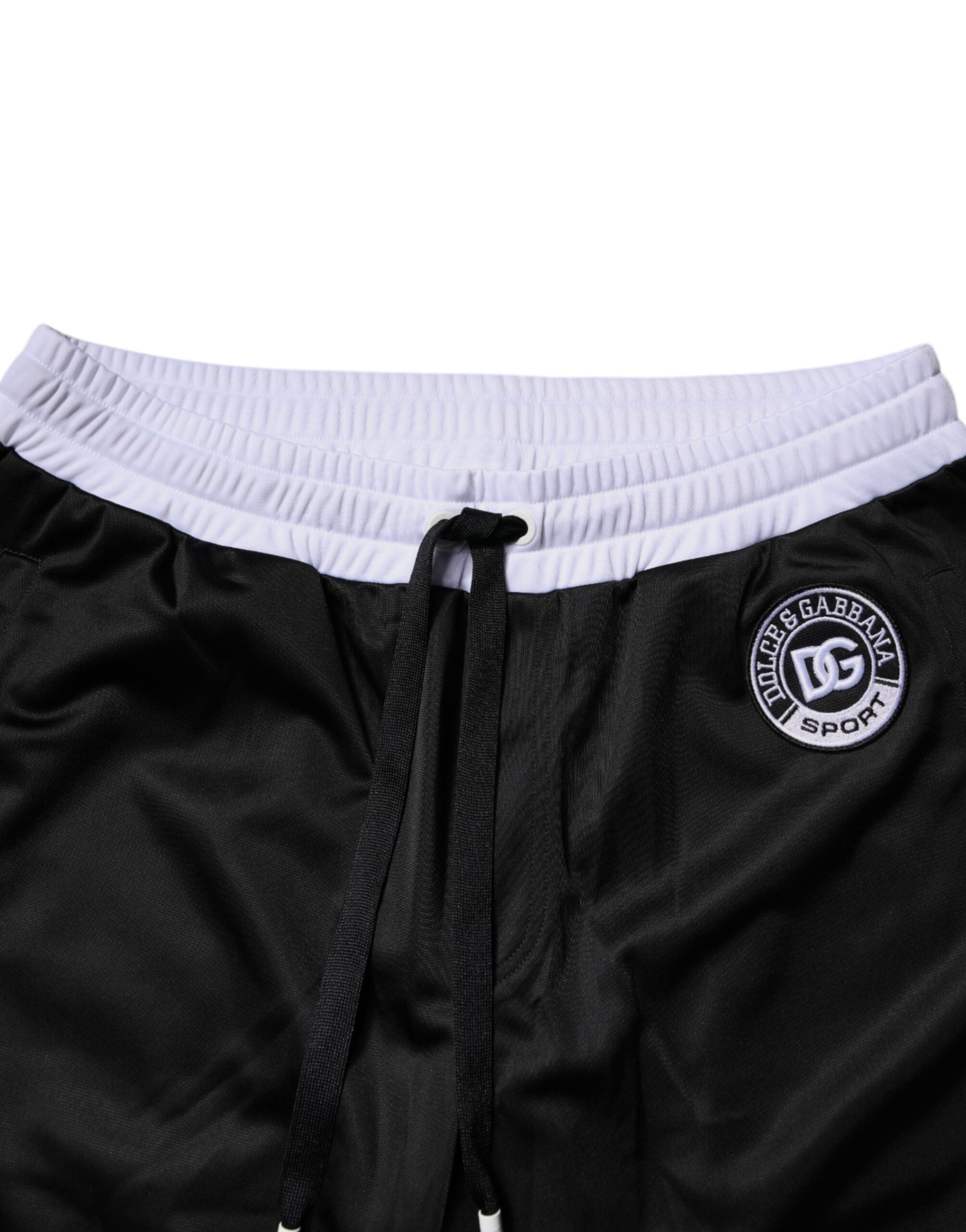 Dolce & Gabbana Black White Men Bermuda SweatMen's Men's Shorts