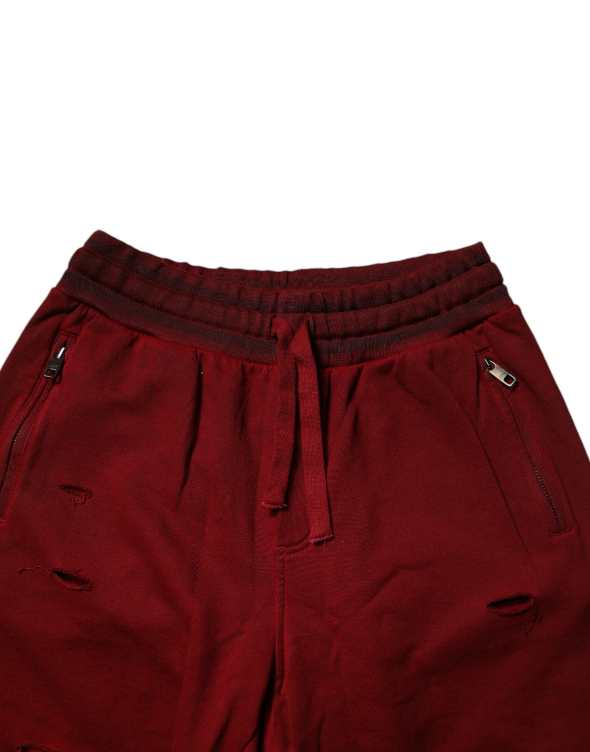 Dolce & Gabbana Maroon Rip Style Bermuda SweatMen's Men's Shorts