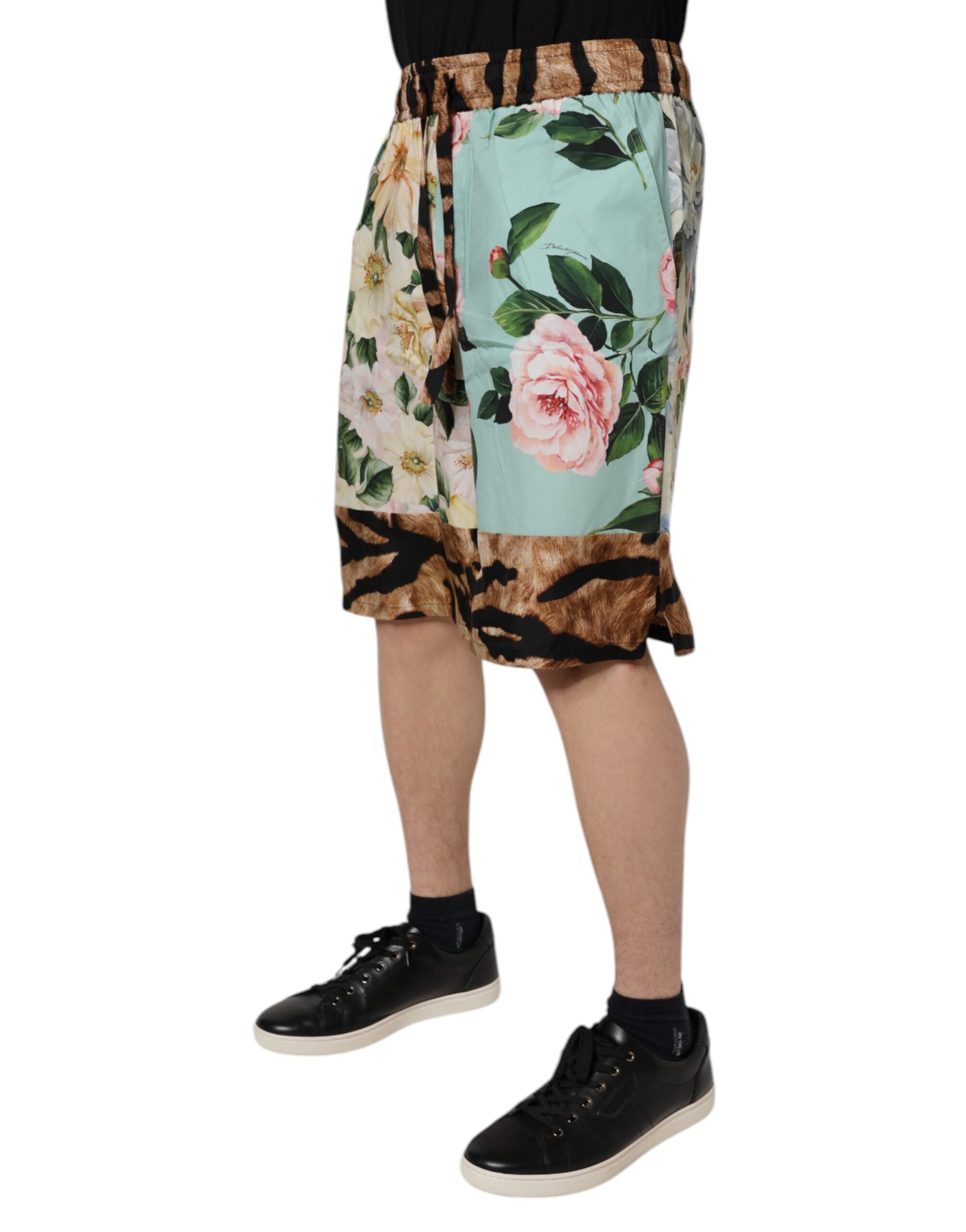 Dolce & Gabbana Multicolor Floral Print Men Bermuda Men's Shorts