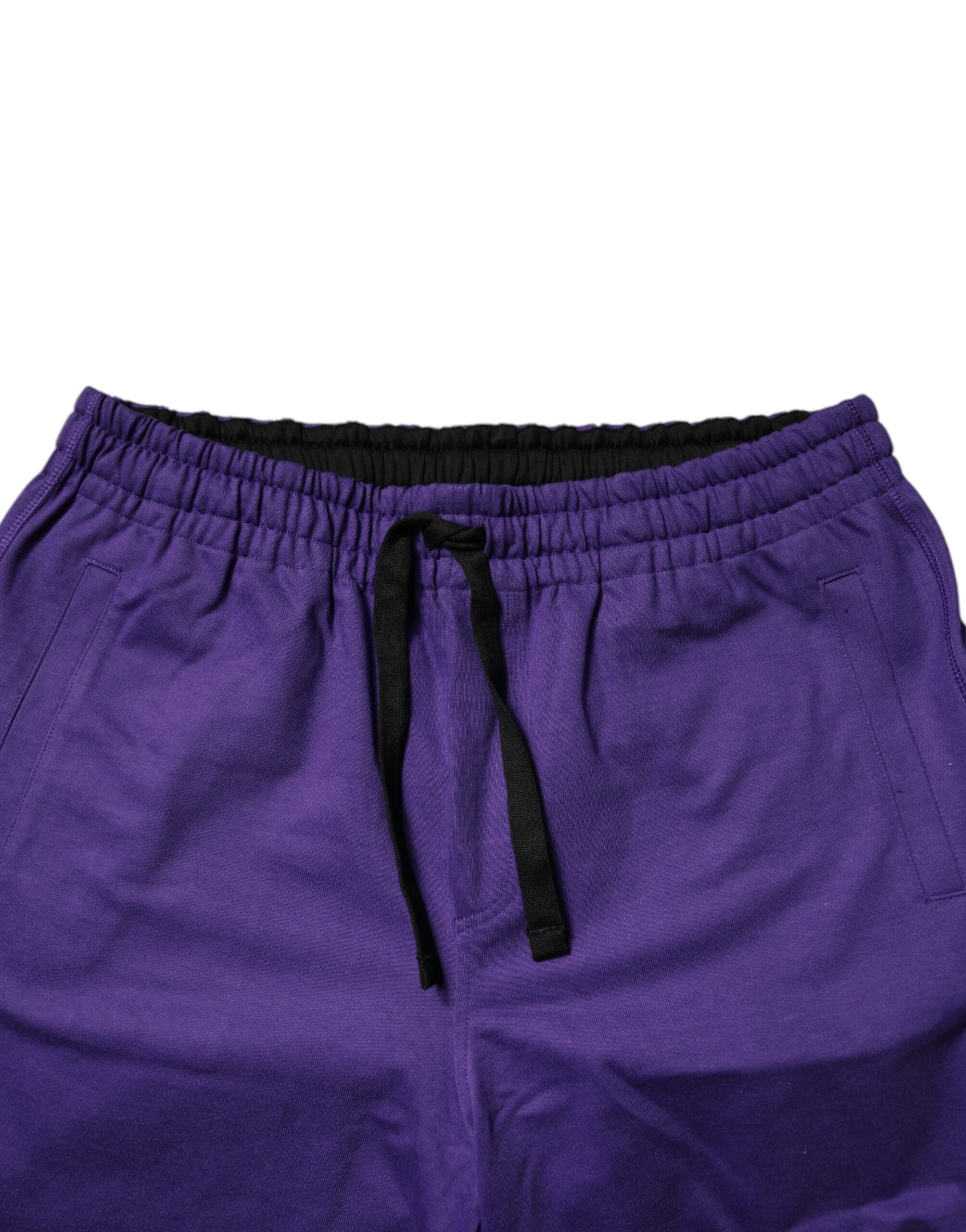 Dolce & Gabbana Purple Cotton Men Bermuda SweatMen's Men's Shorts