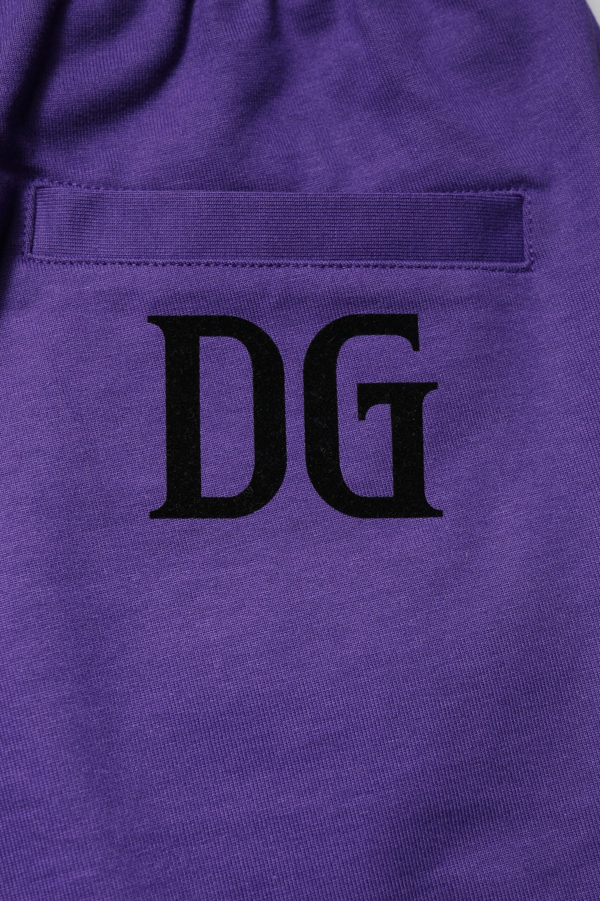 Dolce & Gabbana Purple Cotton Men Bermuda SweatMen's Men's Shorts (Pre-Owned)