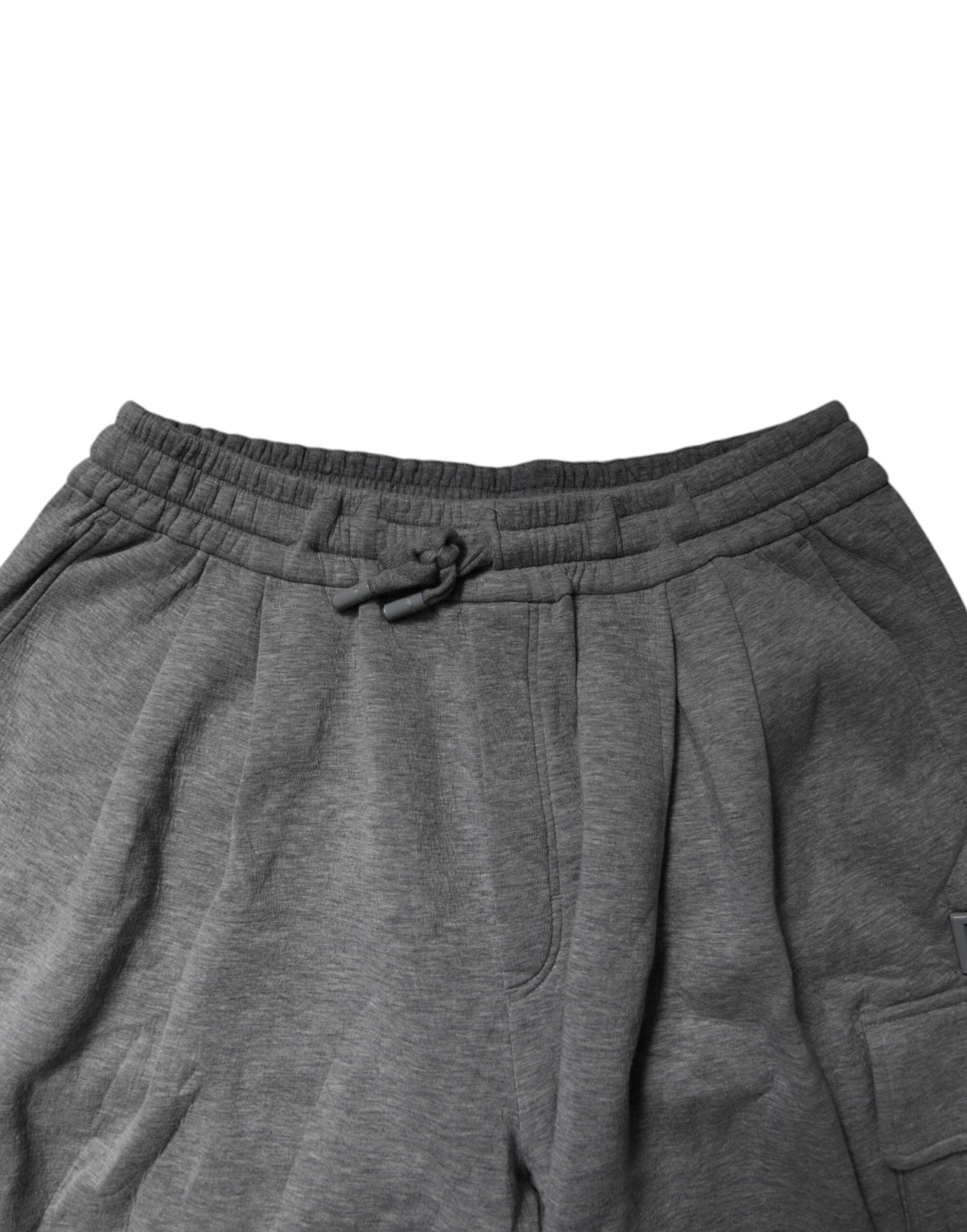 Dolce & Gabbana Gray Cotton Cargo Bermuda SweatMen's Men's Shorts (Pre-Owned)