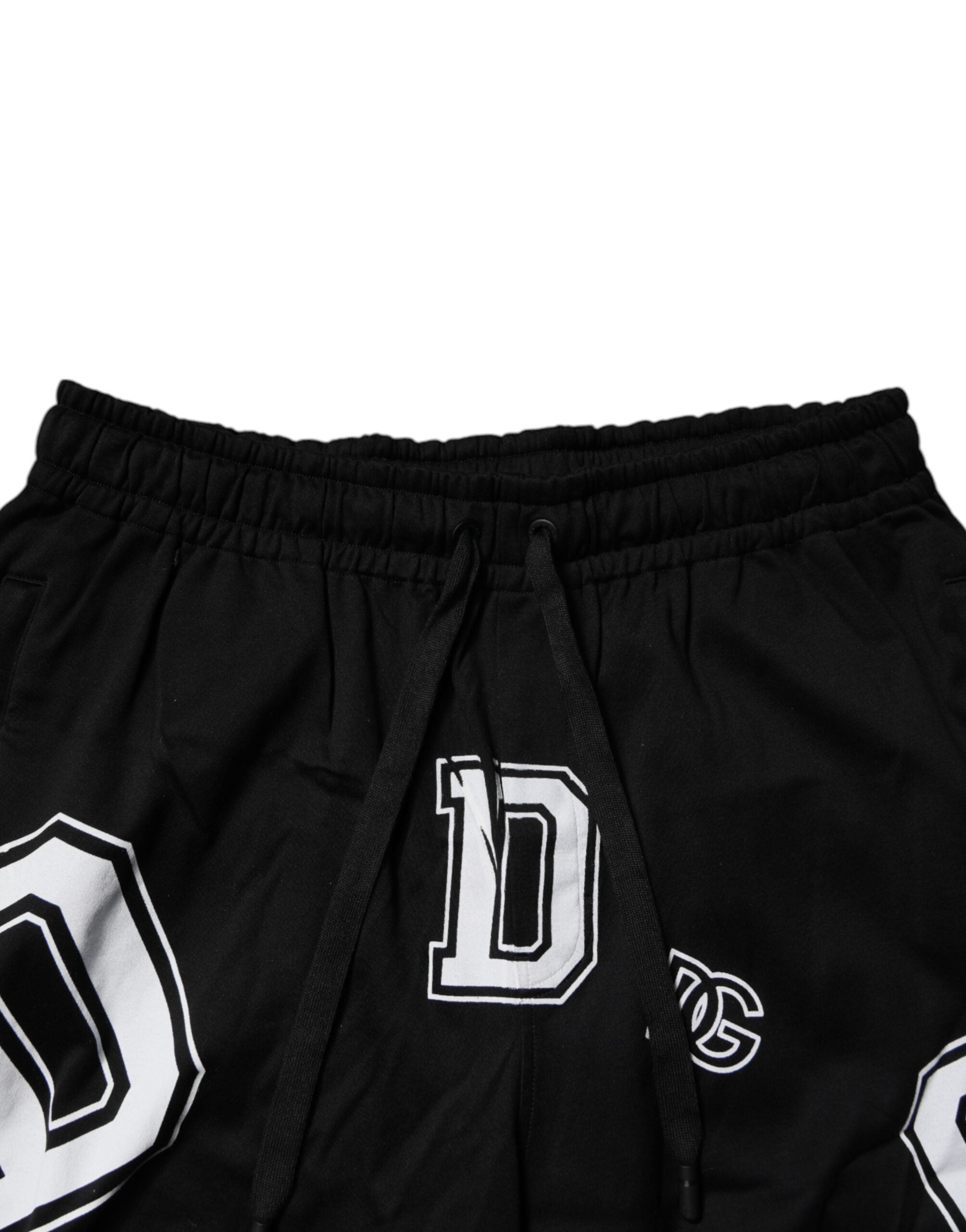 Dolce & Gabbana Black Logo Cotton Bermuda SweatMen's Men's Shorts (Pre-Owned)