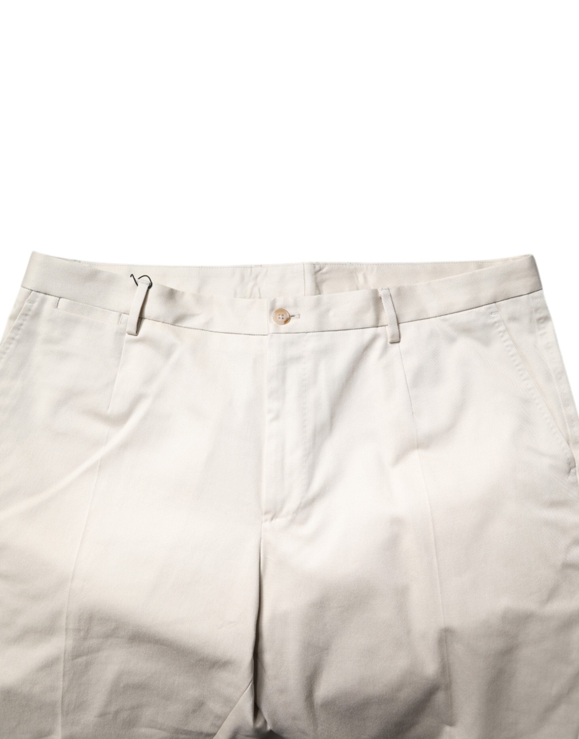 Dolce & Gabbana Beige Cotton Stretch Mid Waist Bermuda Men's Shorts