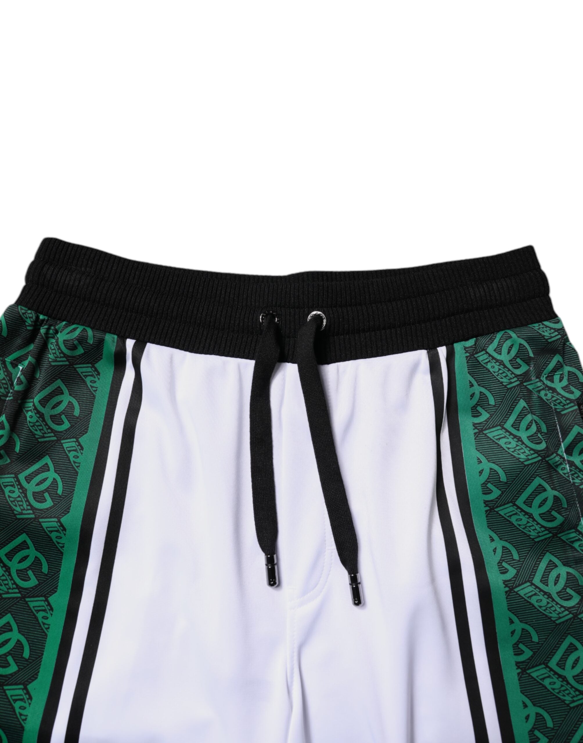Dolce & Gabbana White Green Men Jersey SweatMen's Men's Shorts (Pre-Owned)