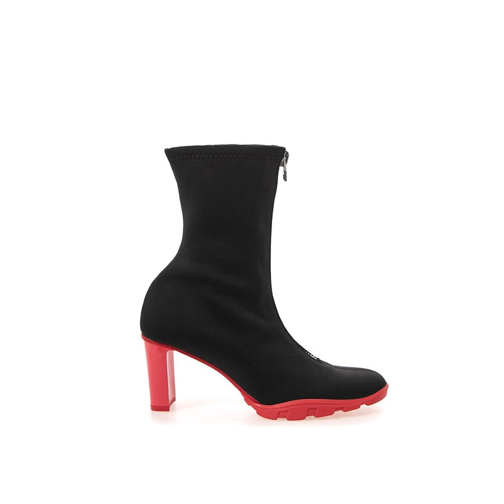 Alexander McQueen Black Neoprene Ankle Women's Boots