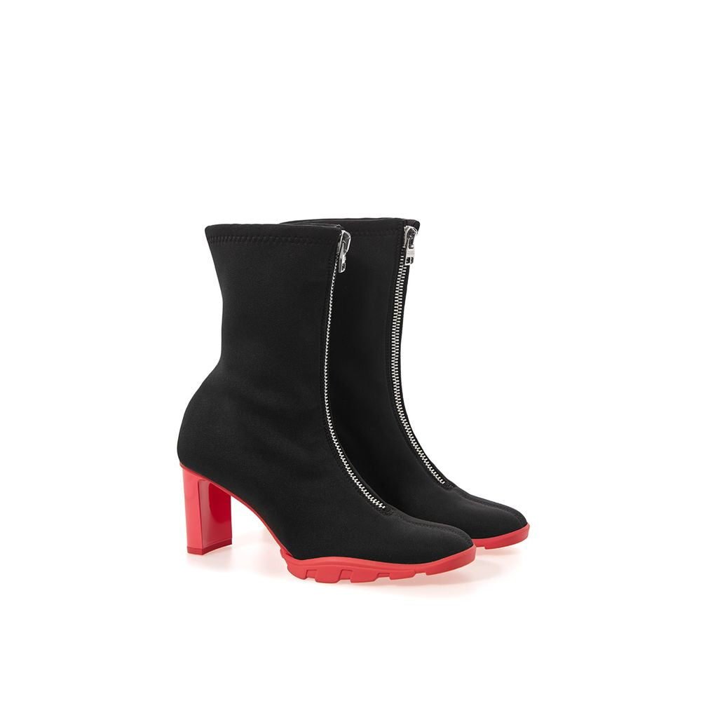 Alexander McQueen Black Neoprene Ankle Women's Boots