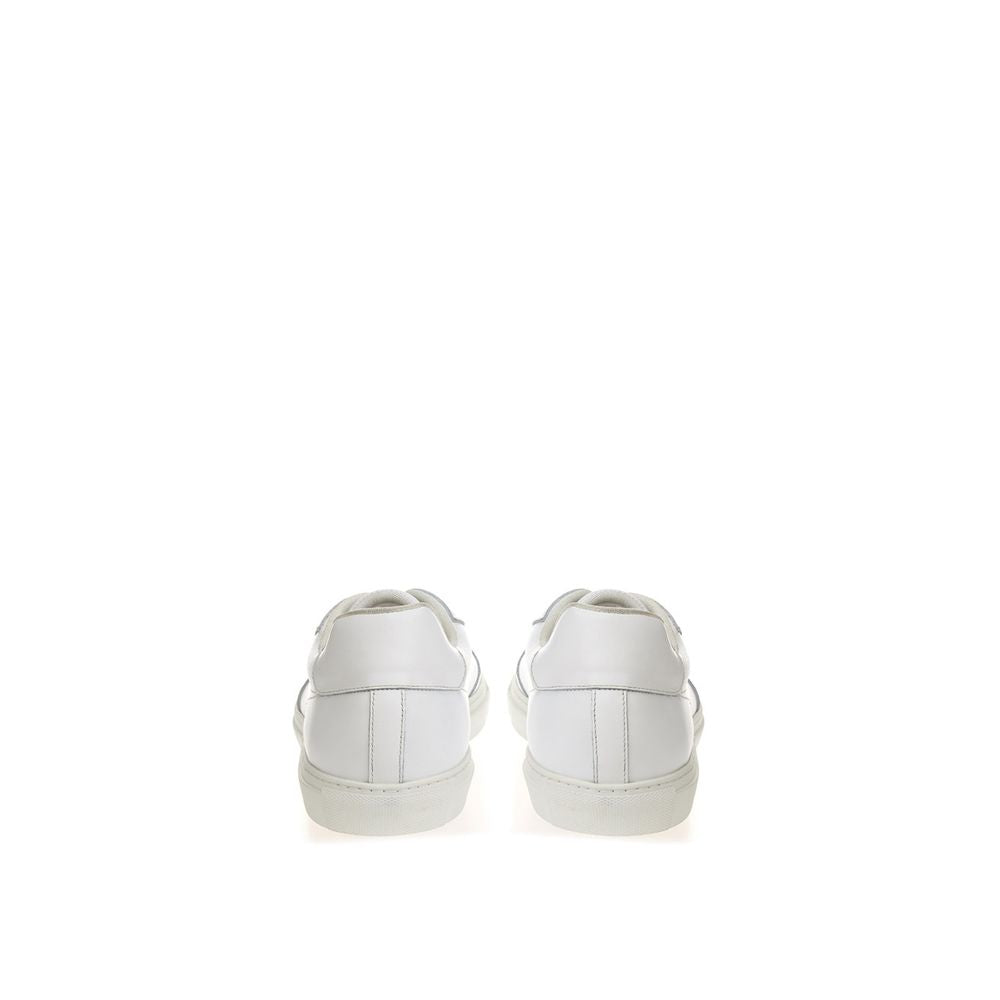 Roberto Cavalli White Leather Low Top Women's Sneakers