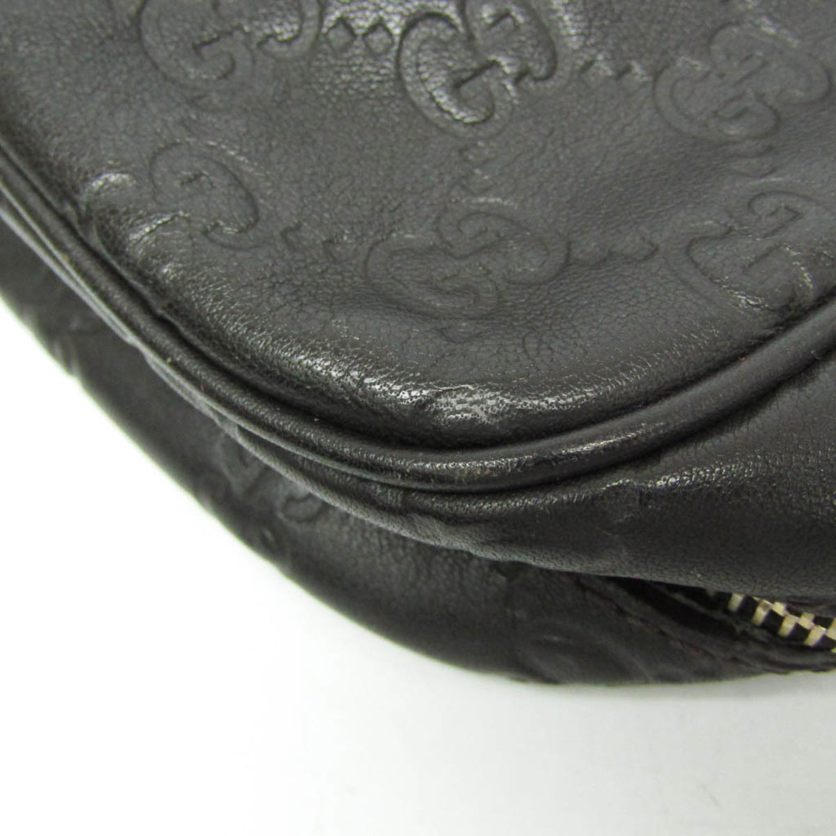 Gucci Gucci Marmont Black Leather Brown Leather Briefcase Bag (Pre-Owned)