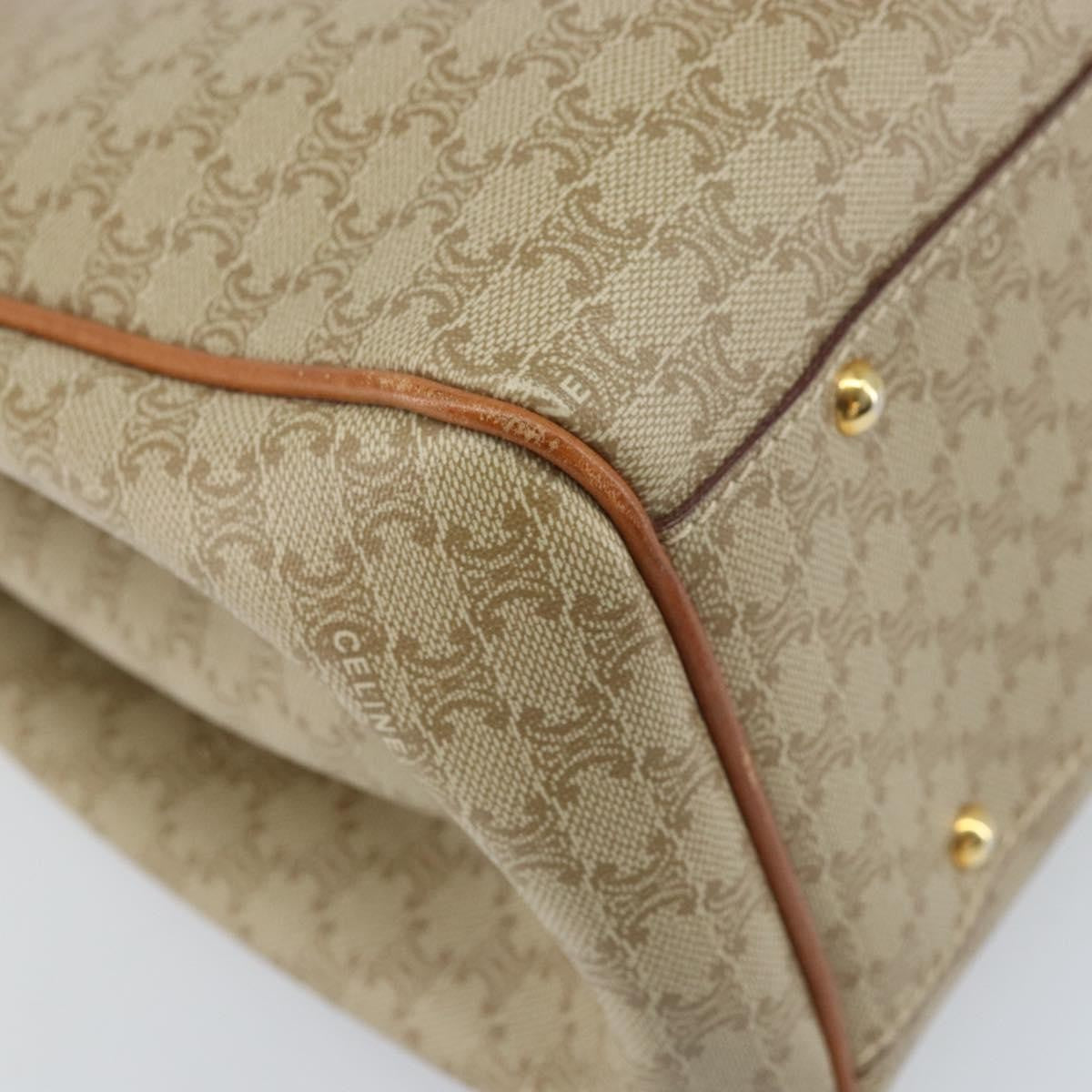 Celine Vintage Macadam Shopper Coated Canvas Beige Canvas Tote Bag Bag (Pre-Owned)