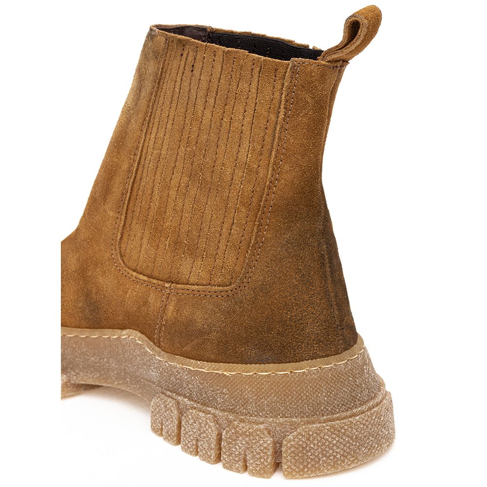 Max Mara Brown Suede Leather Women's Boot