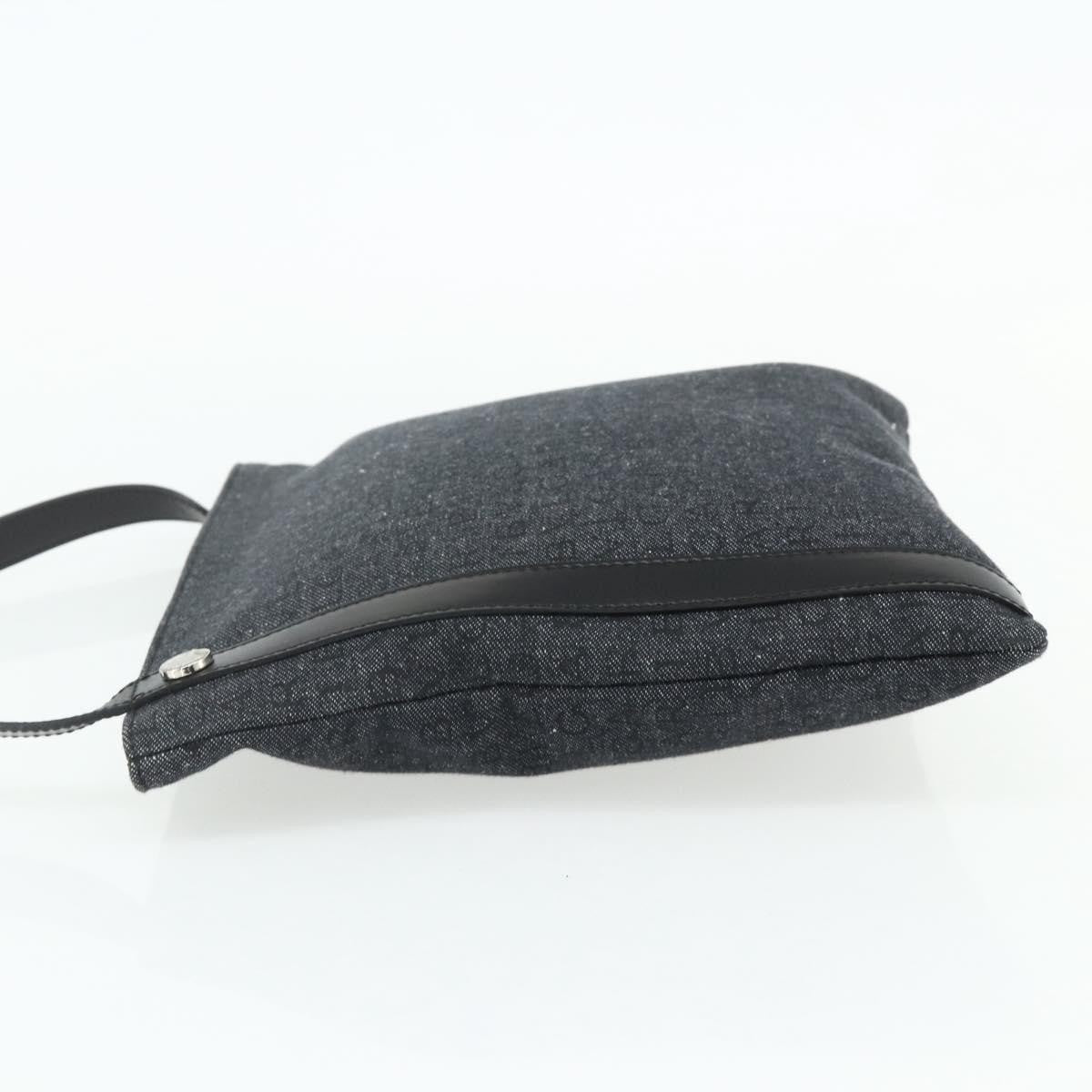 Bvlgari Logomania Canvas Blue Canvas Shoulder Bag Bag (Pre-Owned)