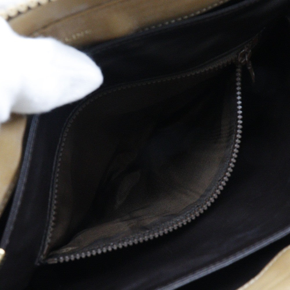 Celine Macadam Shoulder Pvc Leather Beige Pvc Shoulder Bag Bag (Pre-Owned)