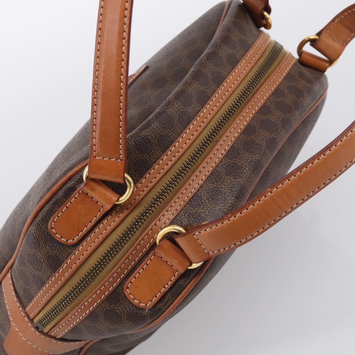 Celine C Macadam Canvas Brown Canvas Handbag (Pre-Owned)