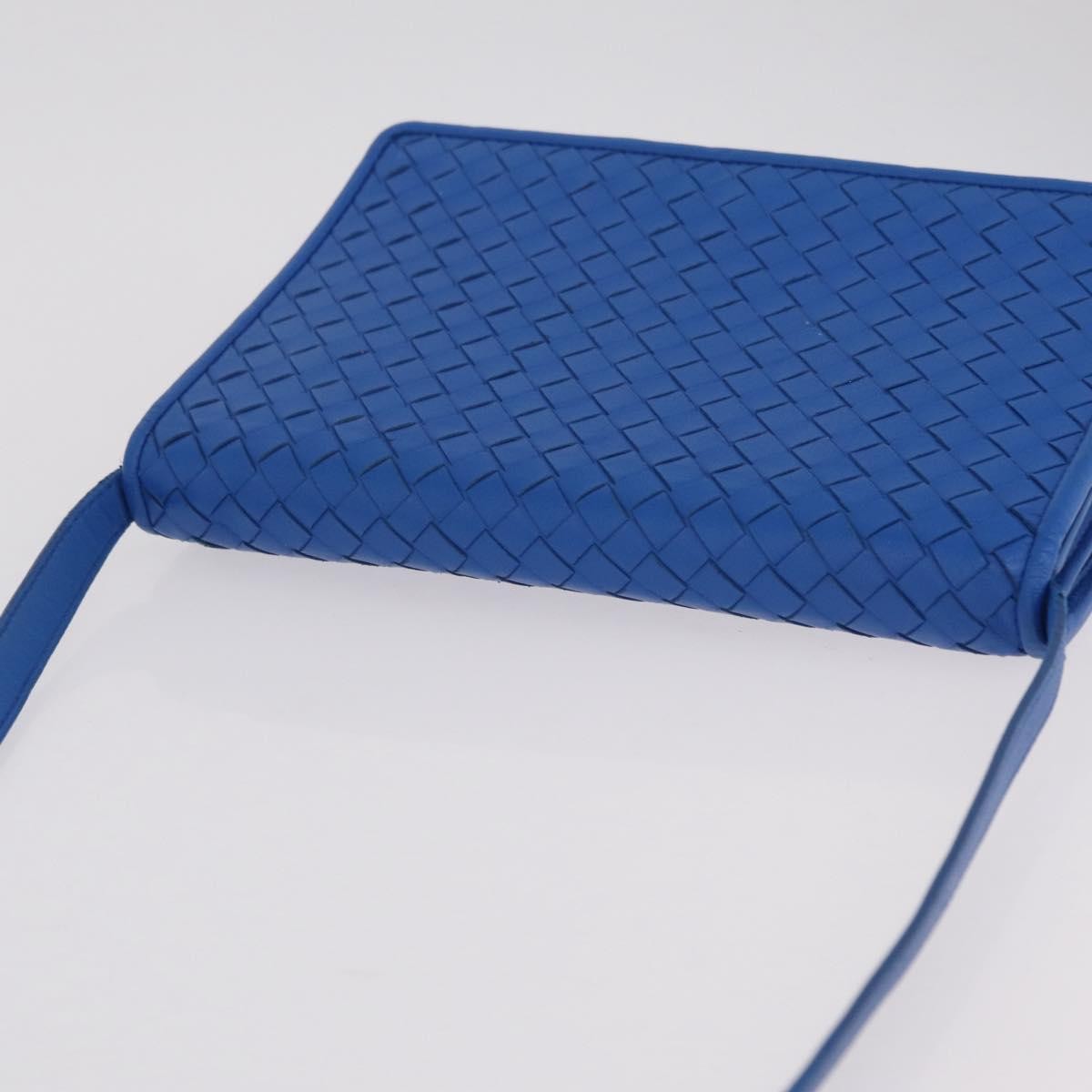 Bottega Veneta Shoulder Leather Blue Leather Shoulder Bag Bag (Pre-Owned)